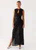 Kore Sequin Maxi Dress - Black sold by Peppermayo