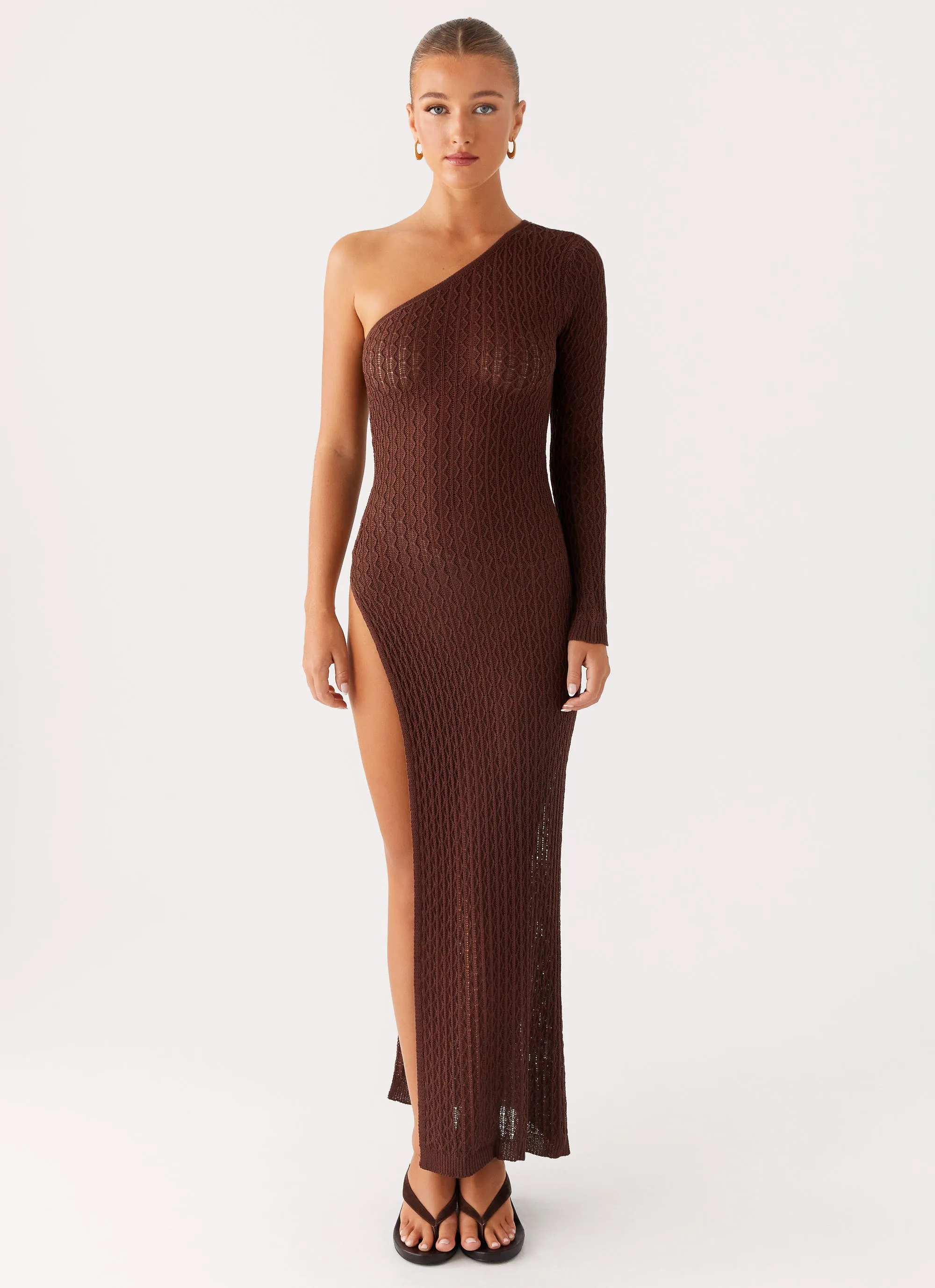 Kerri Knit Maxi Dress - Dark Chocolate sold by Peppermayo product image thumbnail 2