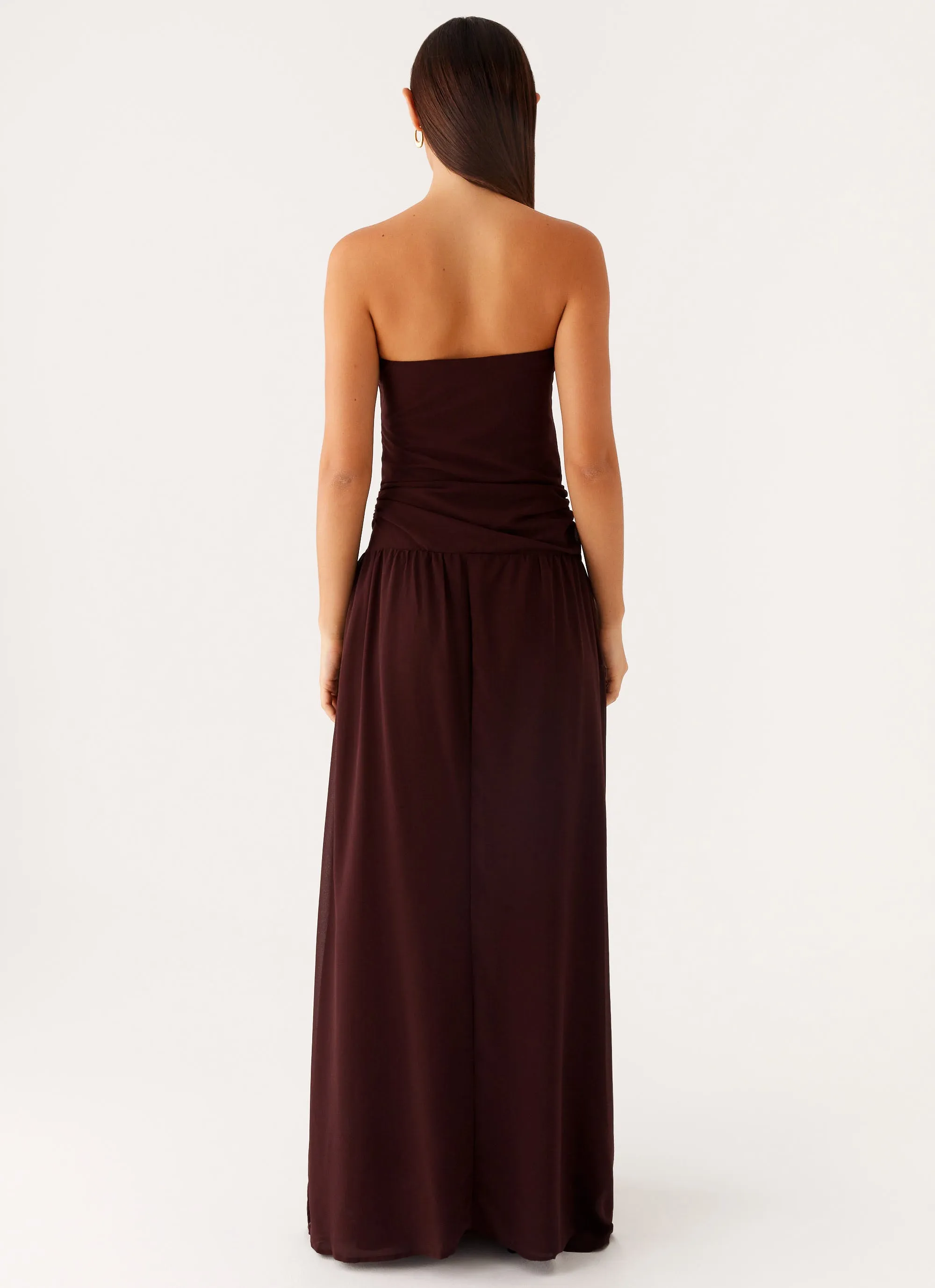 Covia Strapless Maxi Dress - Dark Chocolate sold by Peppermayo product image thumbnail 4