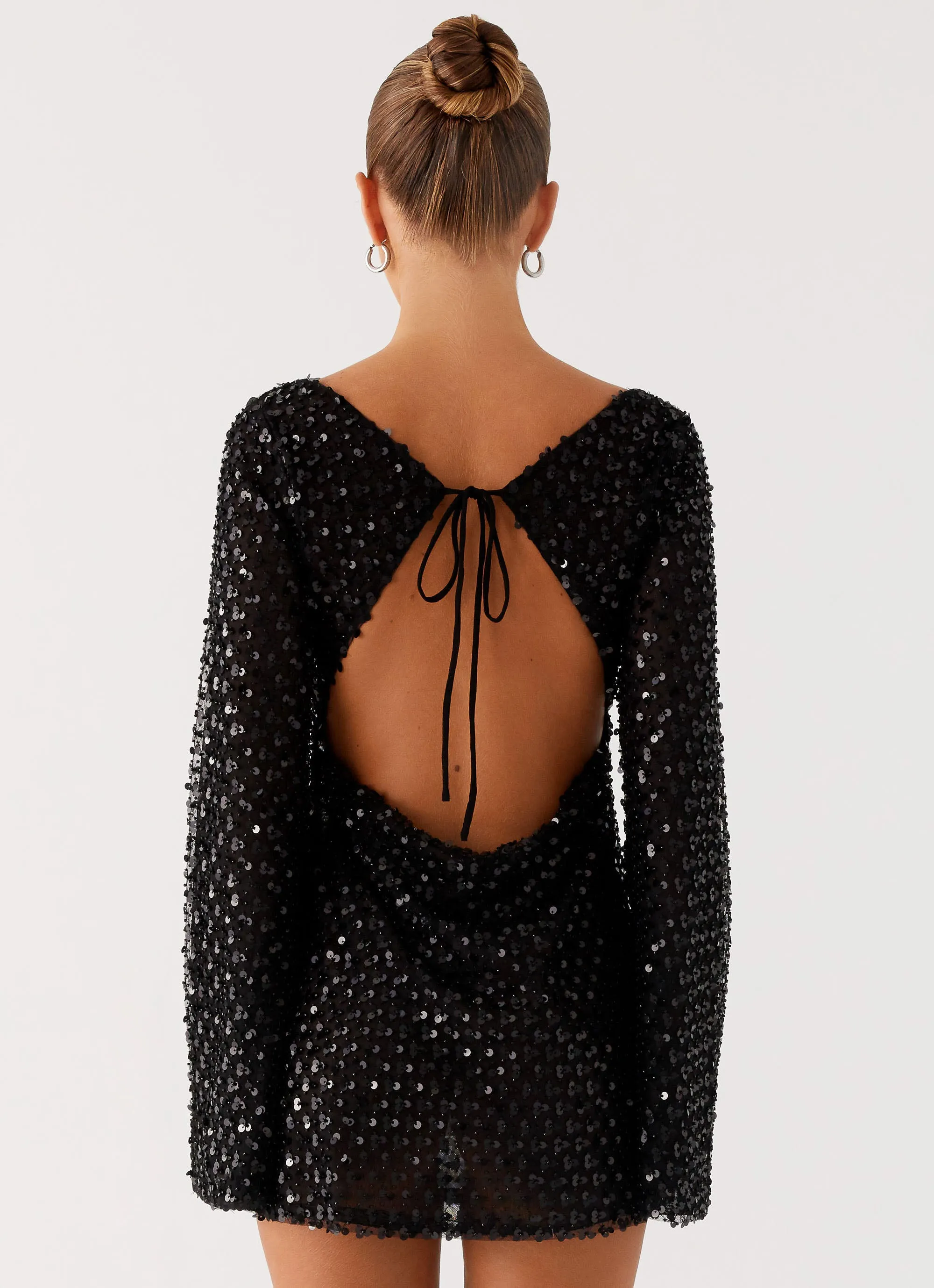 Edessa Sequin Mini Dress - Black sold by Peppermayo product image thumbnail 3