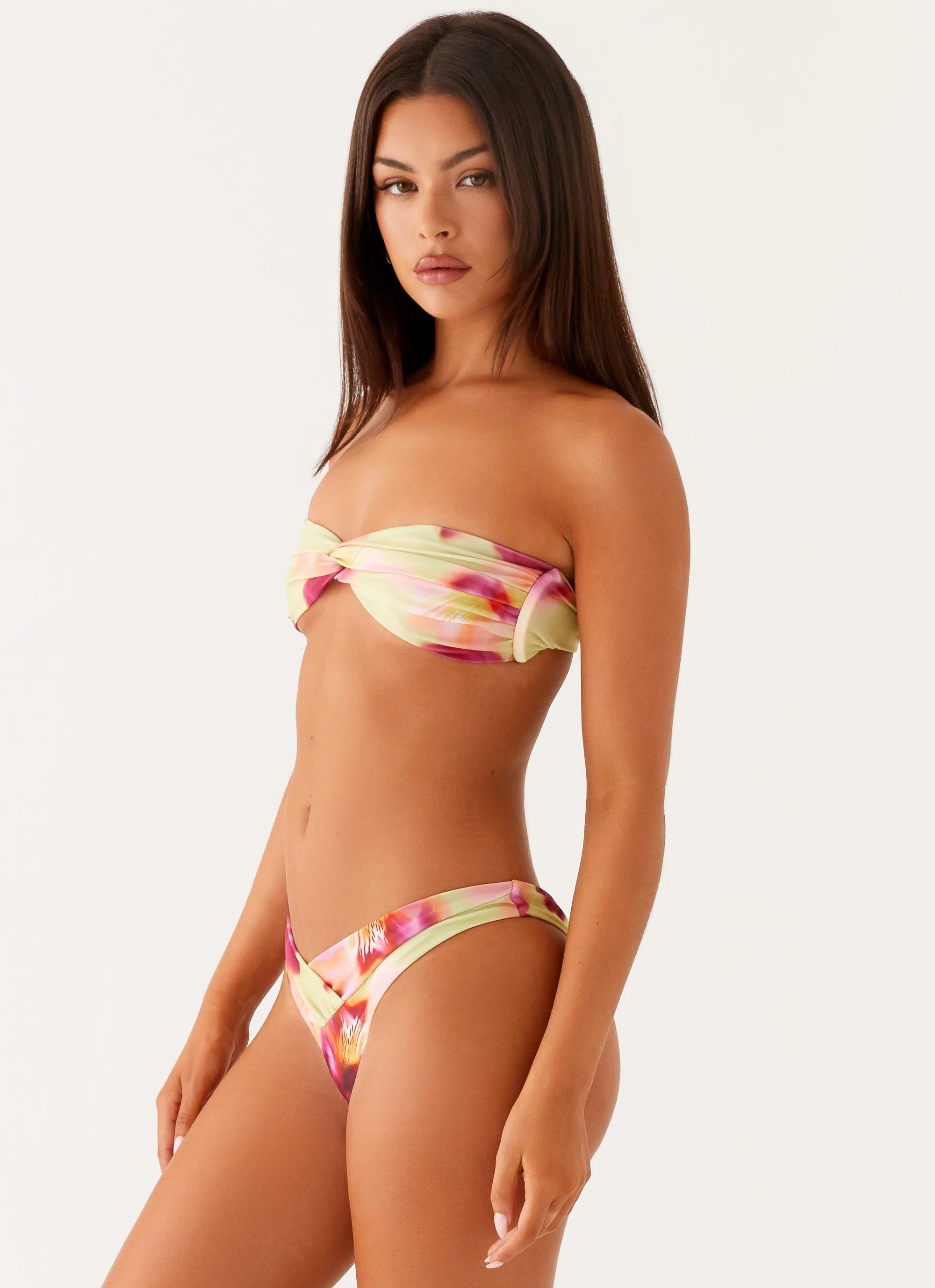 Delta Bandeau Bikini Top - Green Tropical sold by Peppermayo product image thumbnail 5