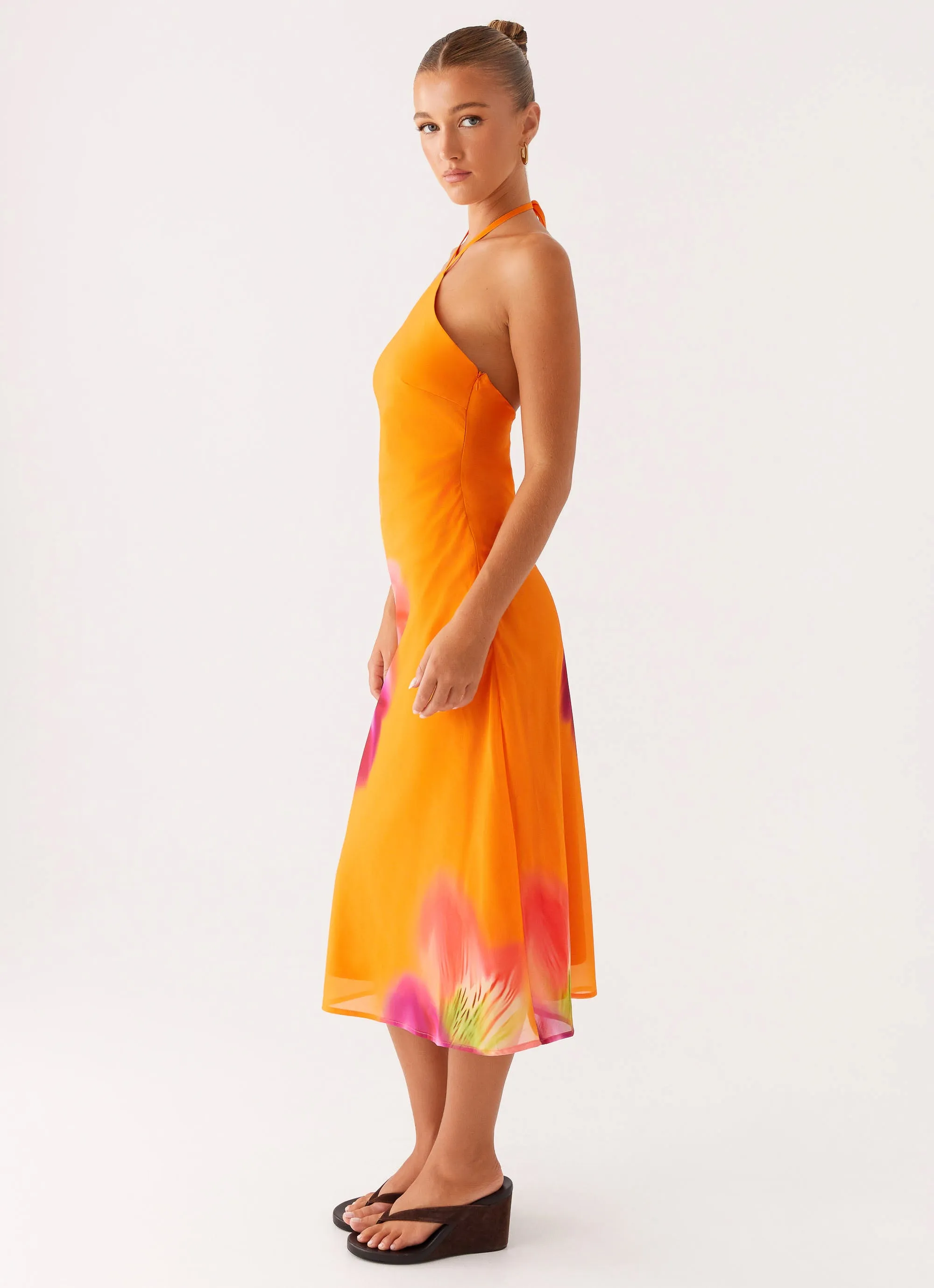 Kea Midi Dress - Orange Tropical sold by Peppermayo product image thumbnail 4