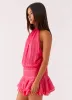 Willow Chiffon Mini Dress - Fuchsia sold by Peppermayo