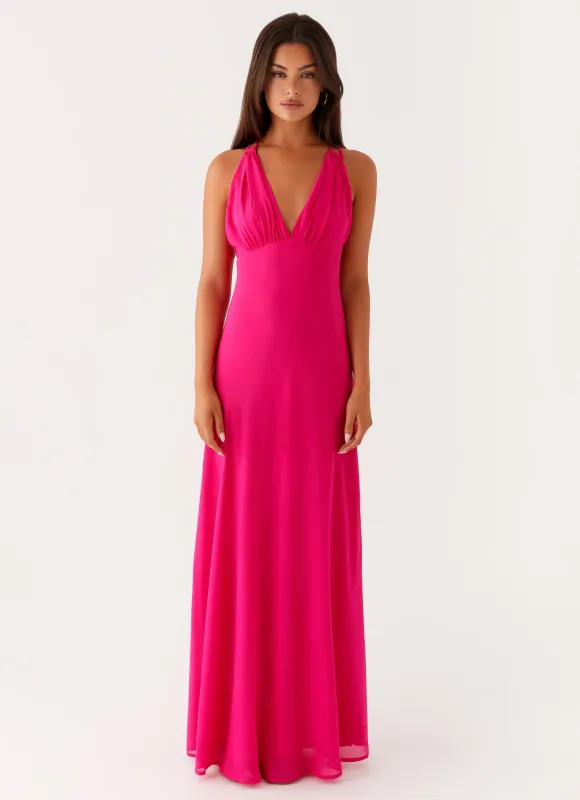 Kacia Maxi Dress - Fuchsia sold by Peppermayo