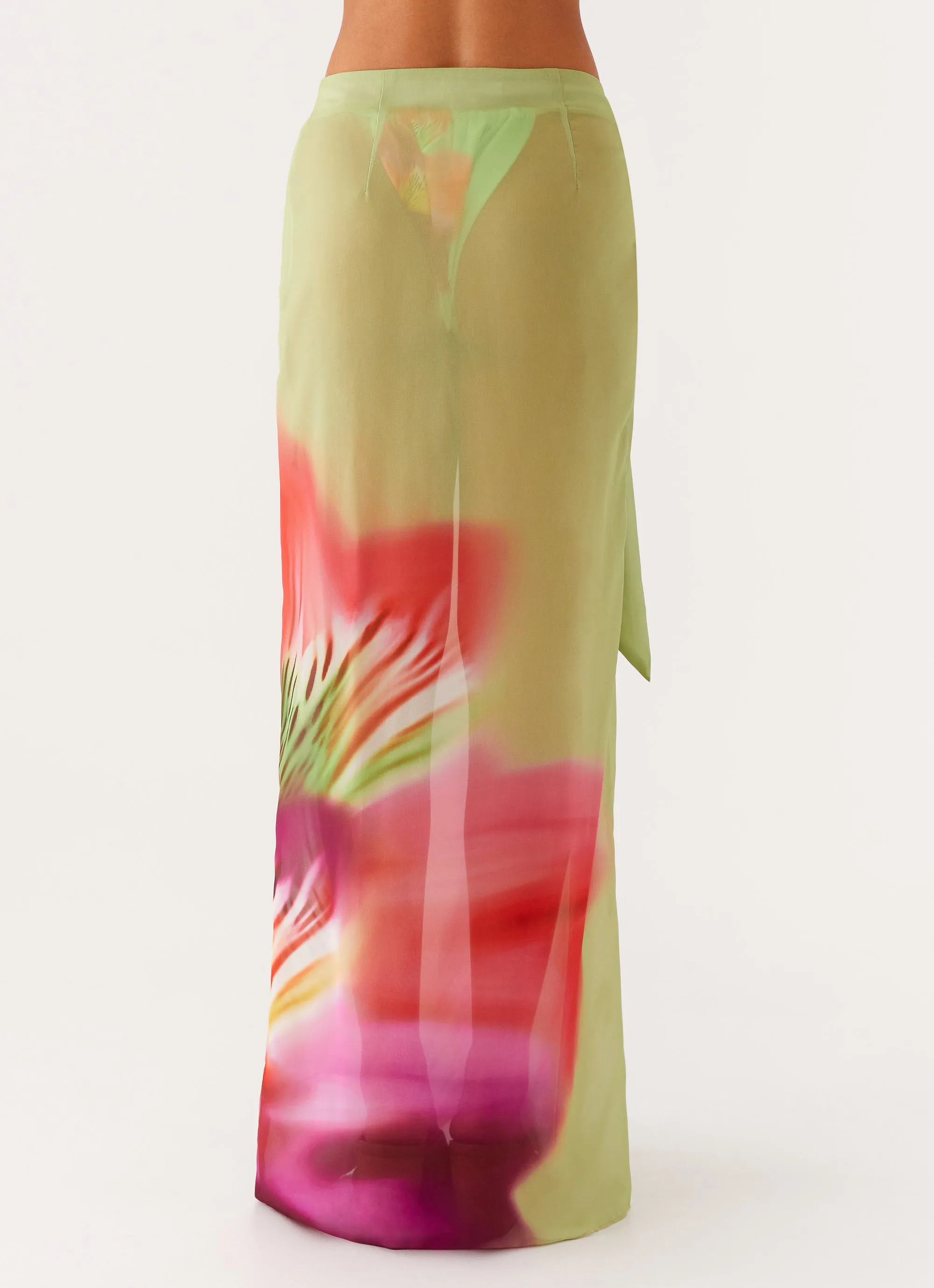 Low Tide Sarong Maxi Skirt - Green Tropical sold by Peppermayo product image thumbnail 5
