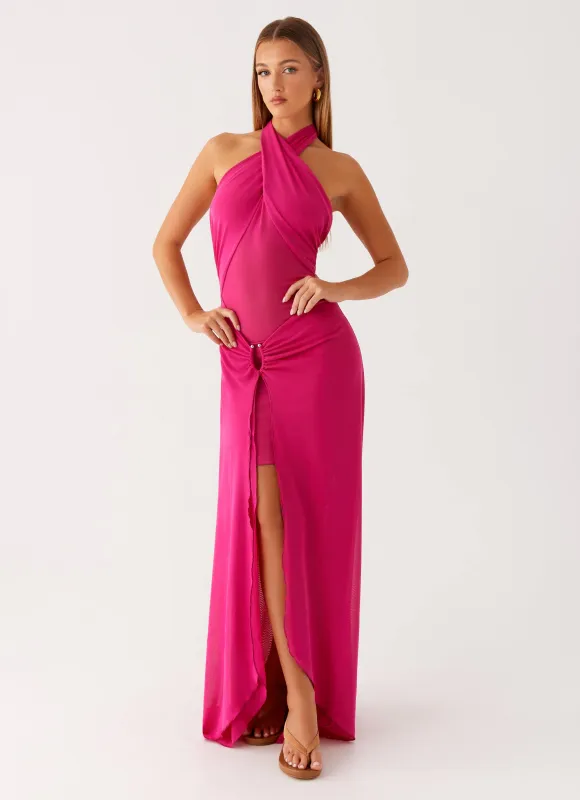 Ericka Maxi Dress - Hot Pink sold by Peppermayo