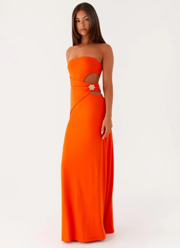 Anetta Maxi Dress - Orange sold by Peppermayo