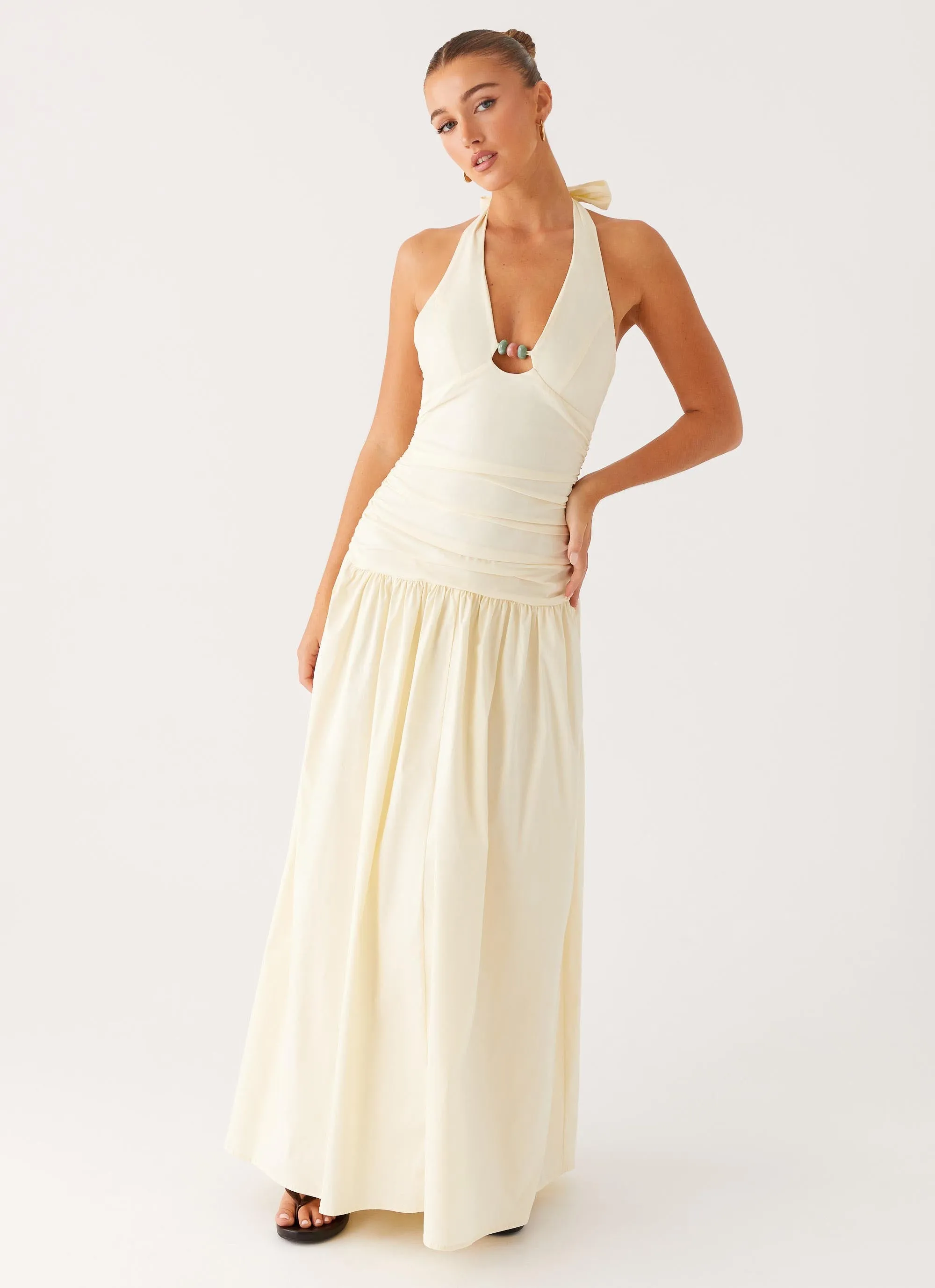 Val Maxi Dress - Lemon sold by Peppermayo