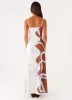 Aster Bloom Maxi Dress - Bloom Wave Print sold by Peppermayo