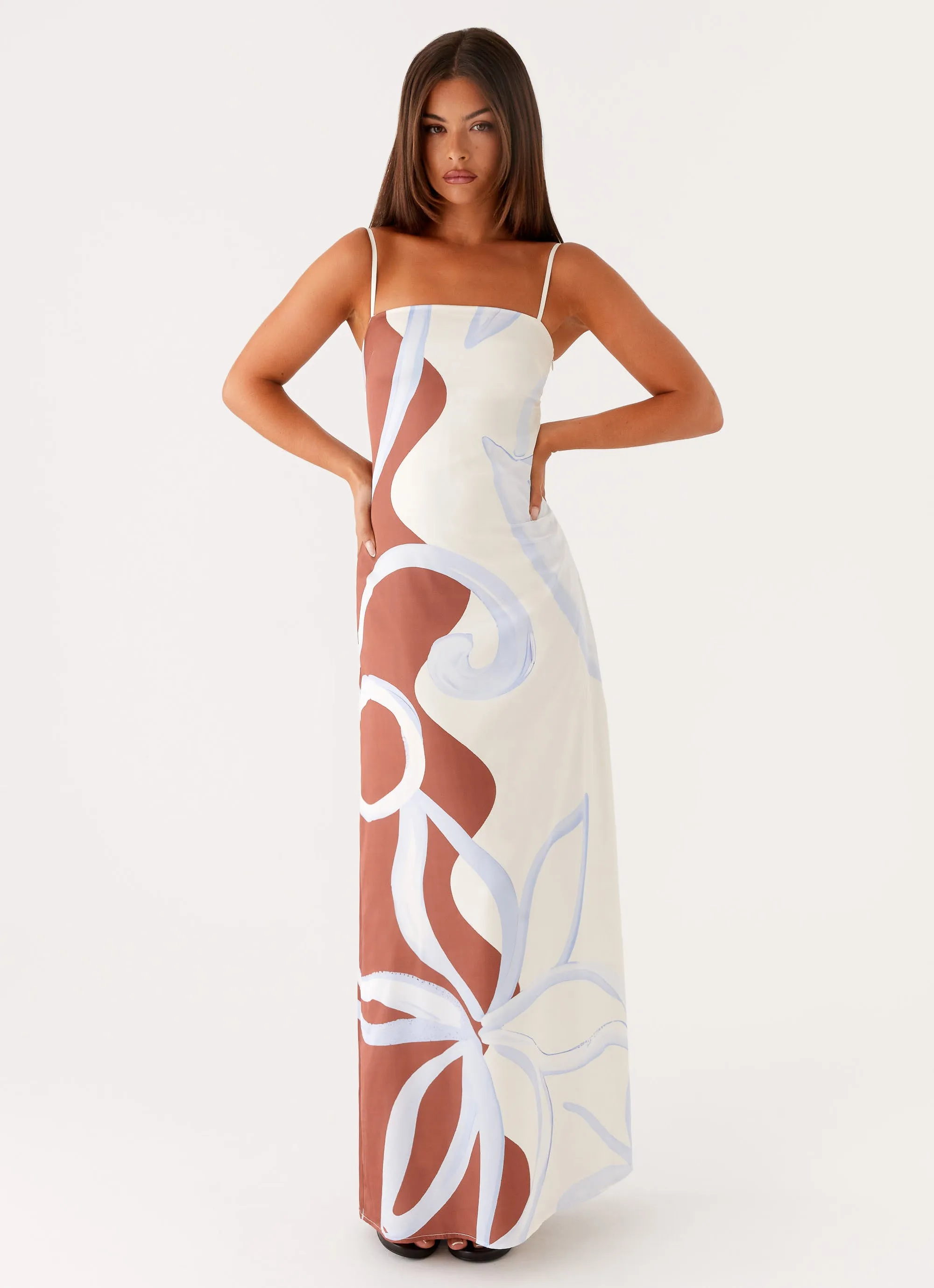 Aster Bloom Maxi Dress - Bloom Wave Print sold by Peppermayo product image thumbnail 4