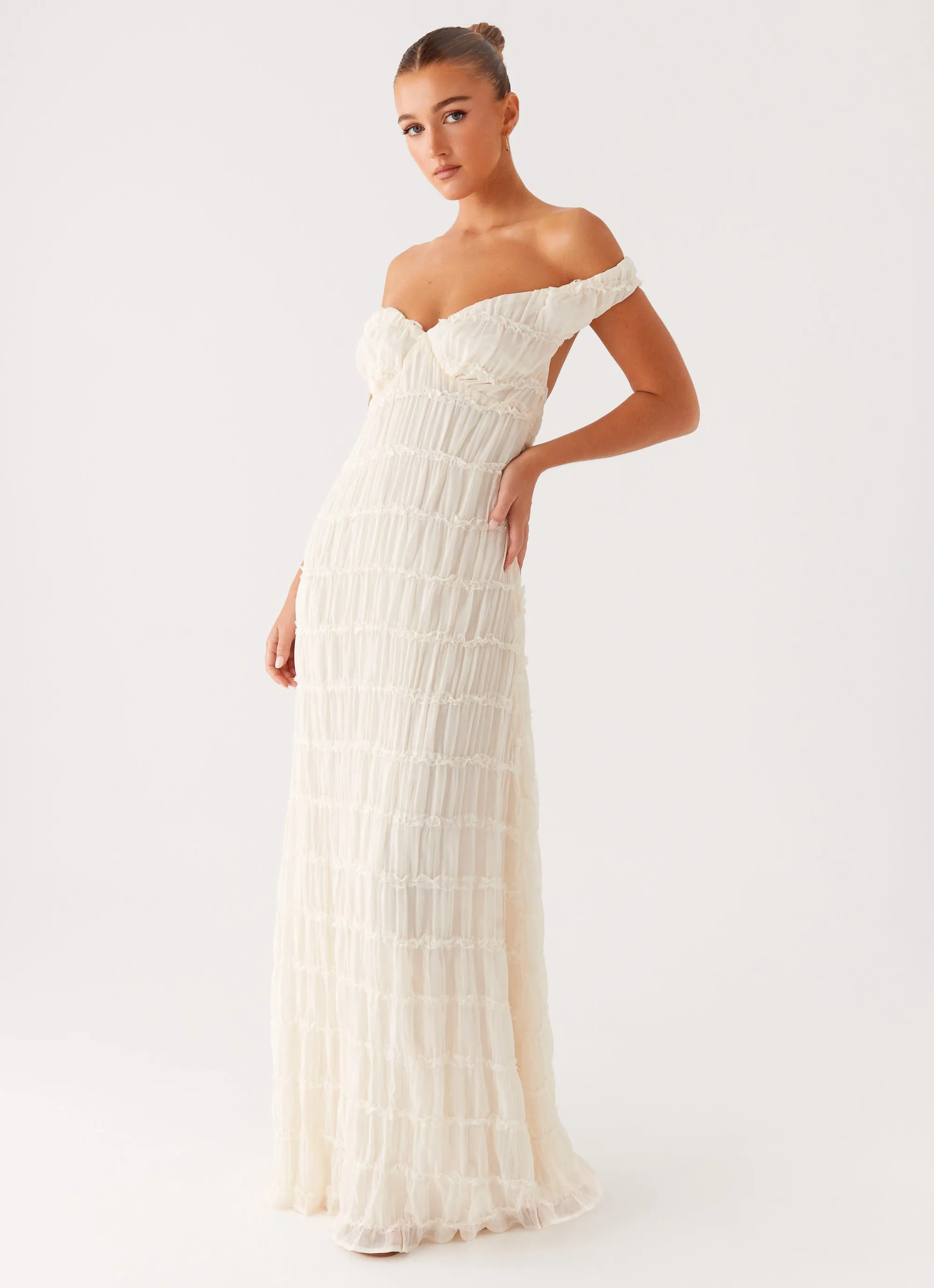 Embrace Maxi Dress - Ivory sold by Peppermayo