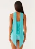 Blaise Scarf Top - Turquoise Floral sold by Peppermayo