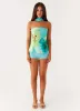 Blaise Scarf Top - Turquoise Floral sold by Peppermayo