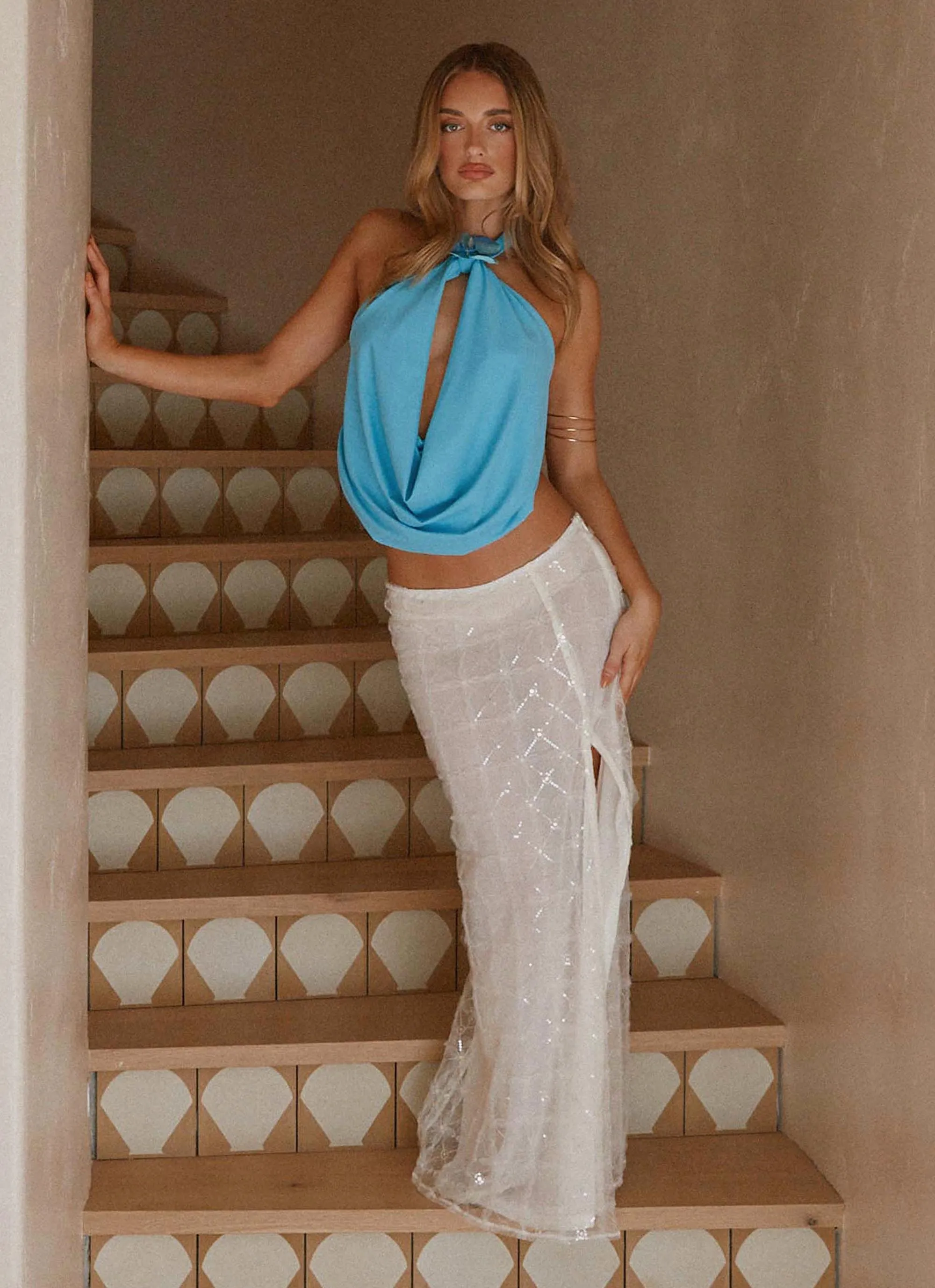 Paradisa Top - Turquoise sold by Peppermayo