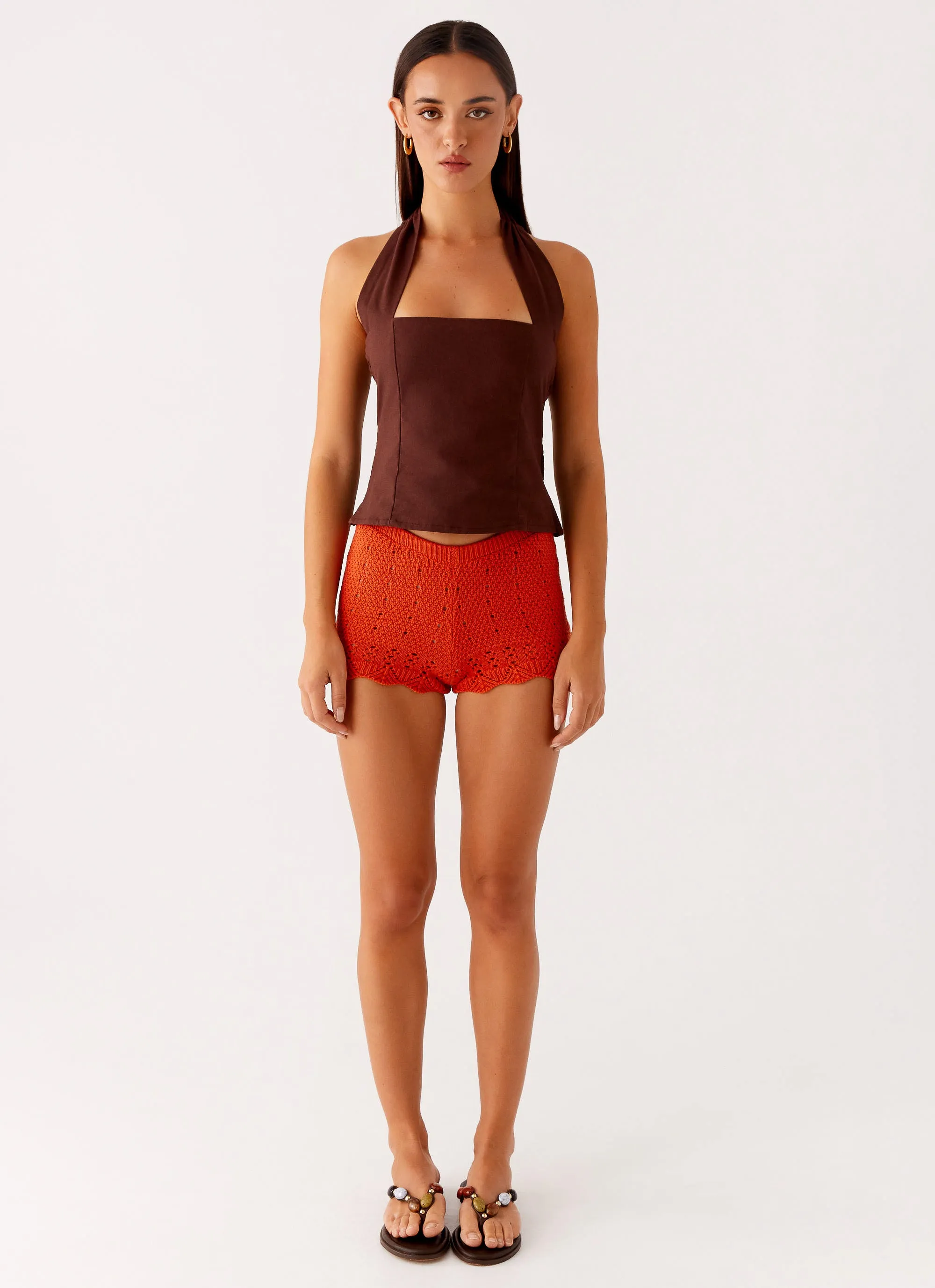 Oakley Low Rise Mini Shorts - Orange sold by Peppermayo product image thumbnail 2