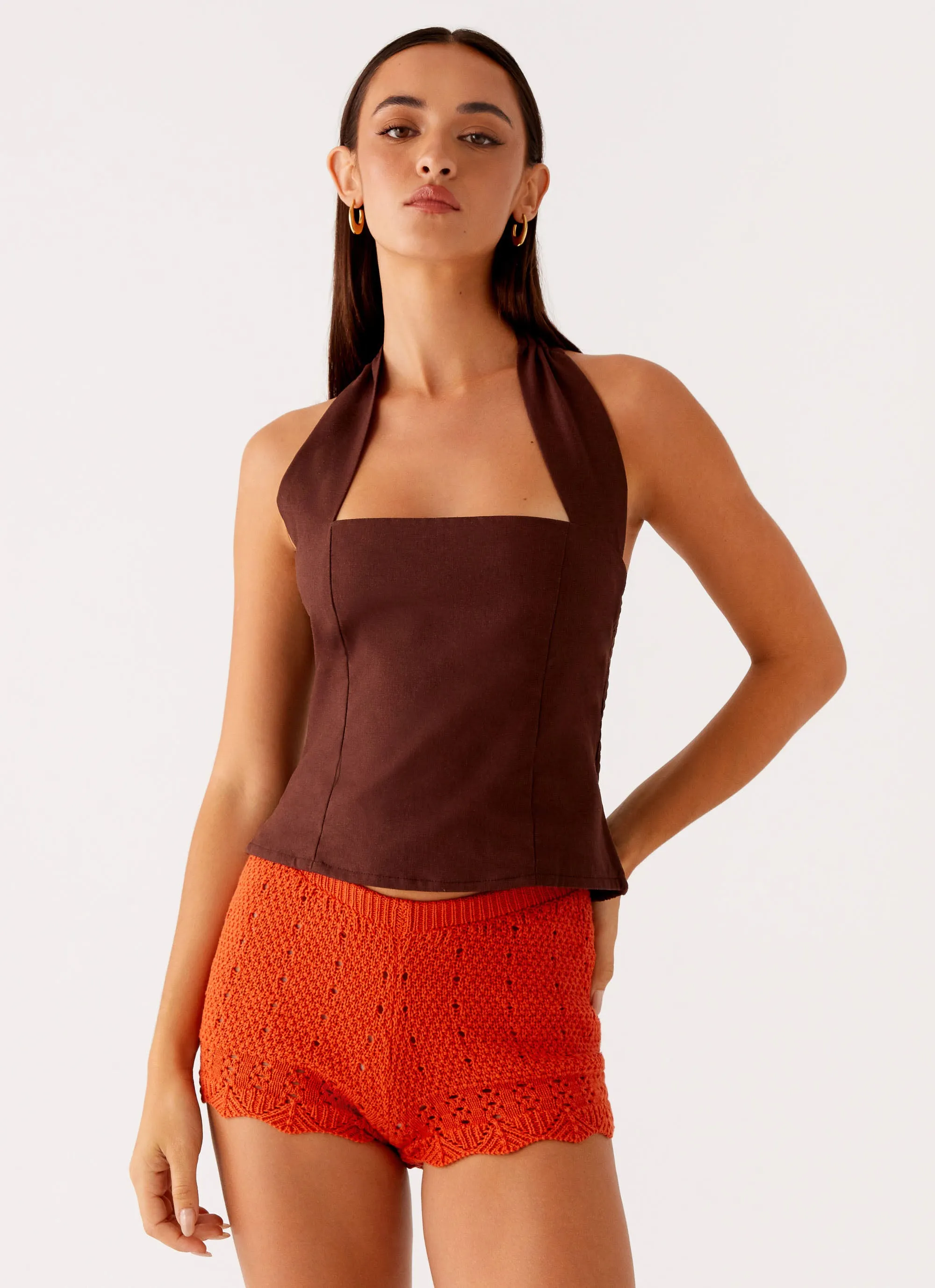 Oakley Low Rise Mini Shorts - Orange sold by Peppermayo product image thumbnail 5