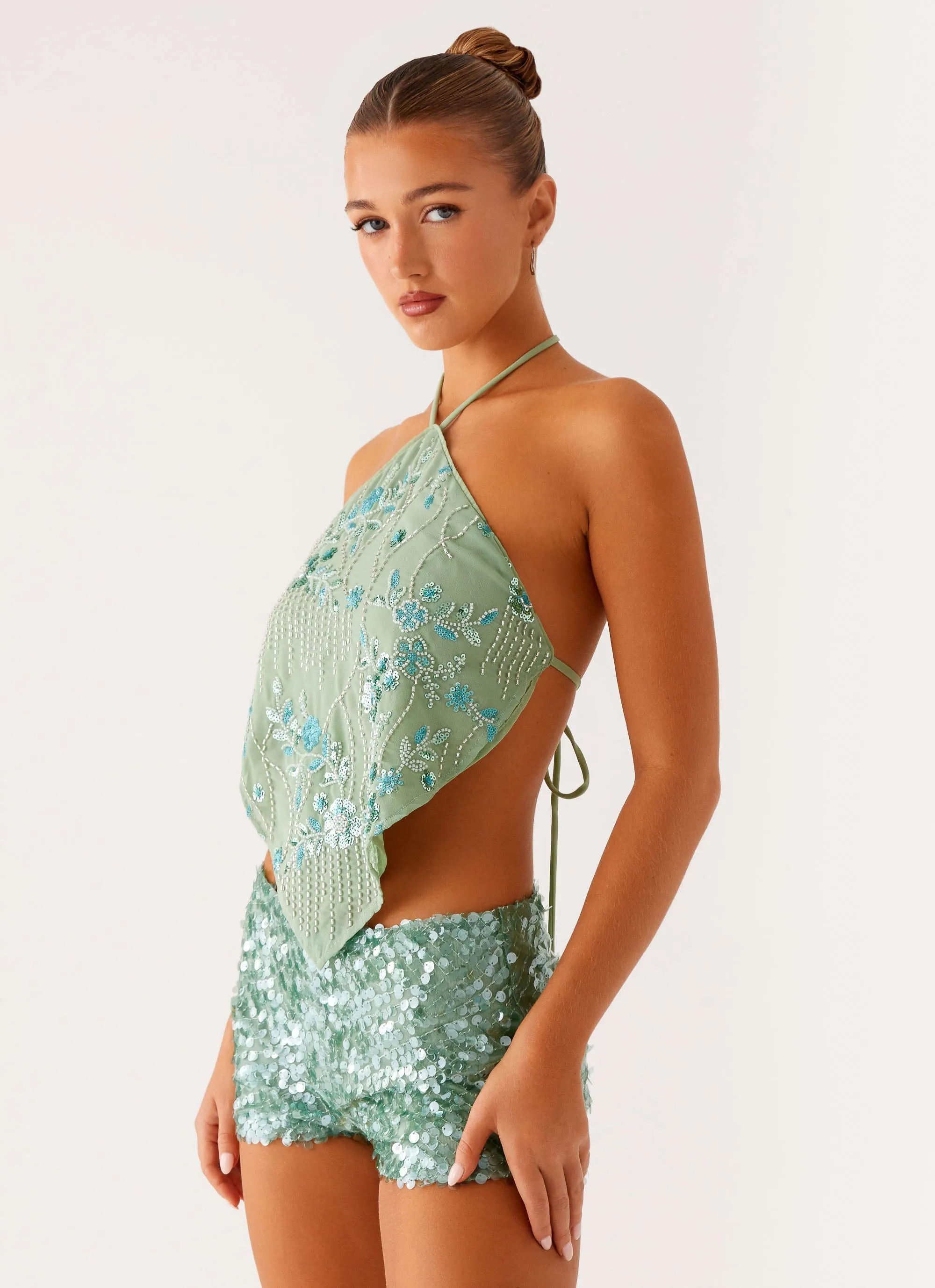 Jonti Halterneck Top - Mint sold by Peppermayo product image thumbnail 2