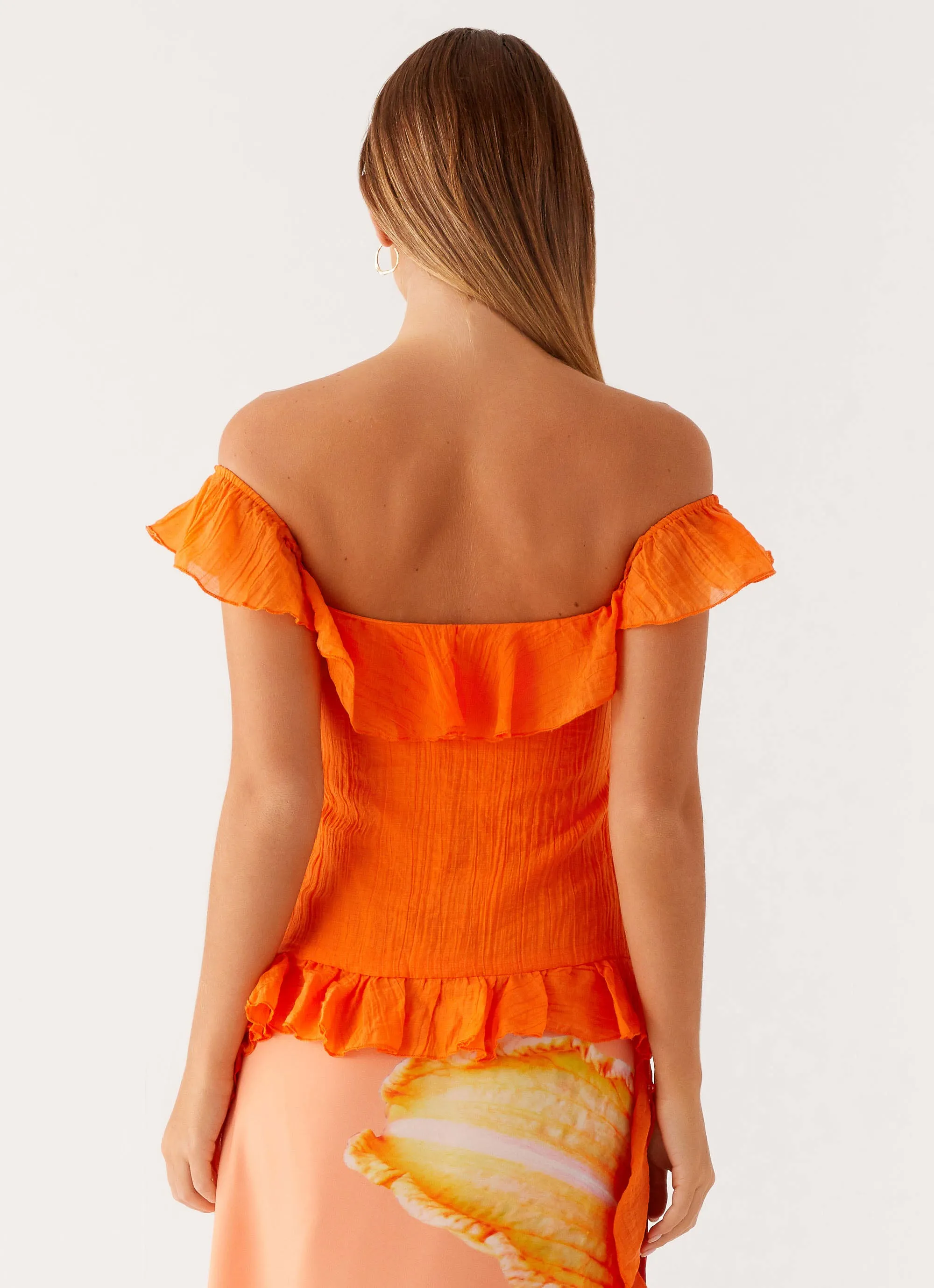 Dylan Off Shoulder Top - Orange sold by Peppermayo product image thumbnail 3