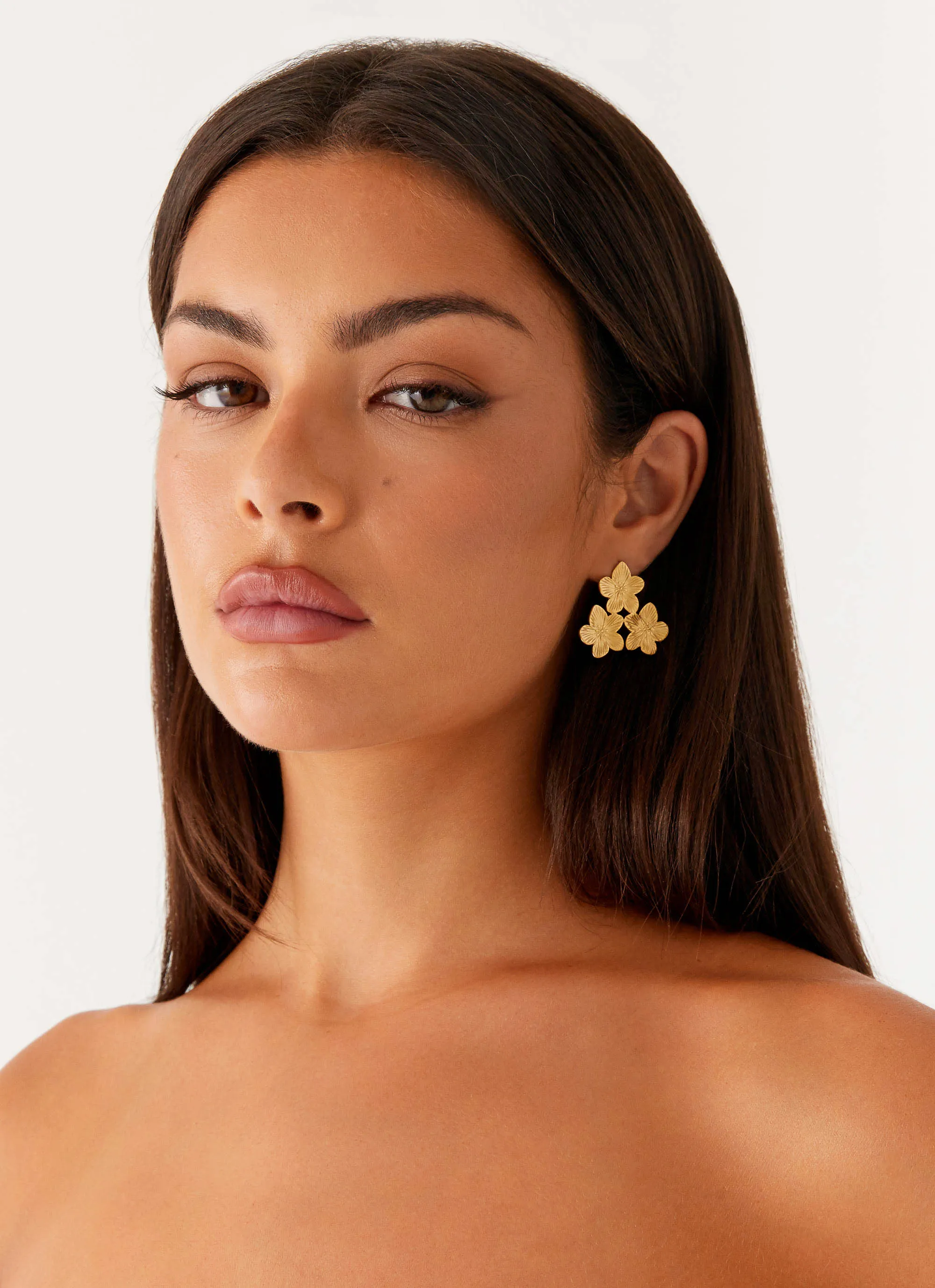 Kiana Earrings - Gold sold by Peppermayo
