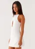 Stacy Mini Dress - White sold by Peppermayo