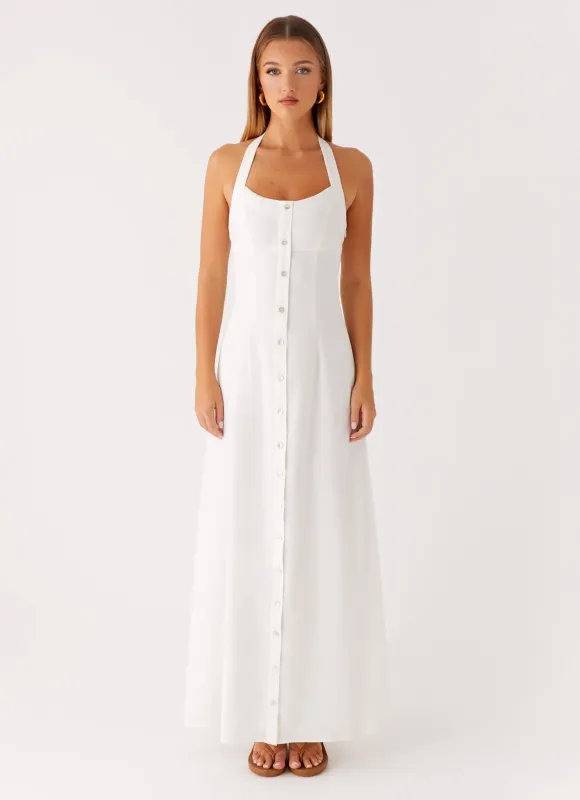 Jovanni Maxi Dress - White sold by Peppermayo