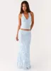 Radiate Halterneck Top - Blue sold by Peppermayo