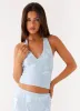 Radiate Halterneck Top - Blue sold by Peppermayo
