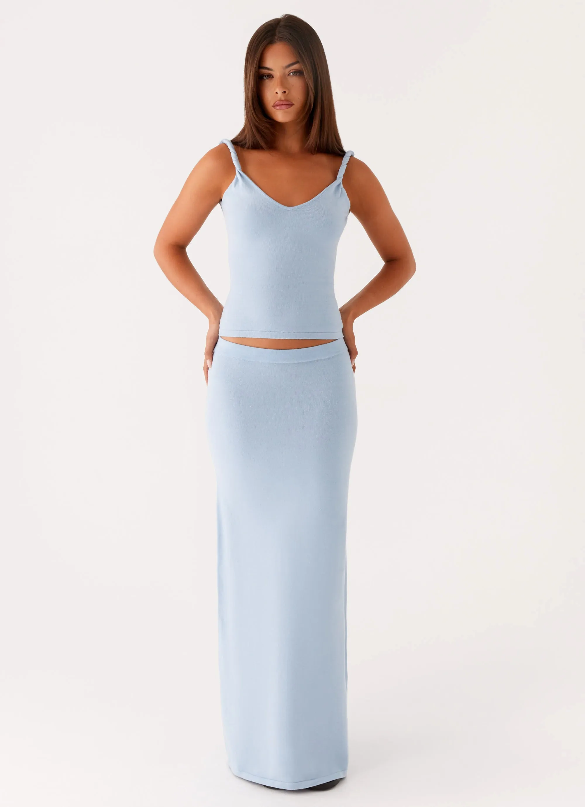 Anastasia Knit Maxi Skirt - Blue sold by Peppermayo product image thumbnail 5