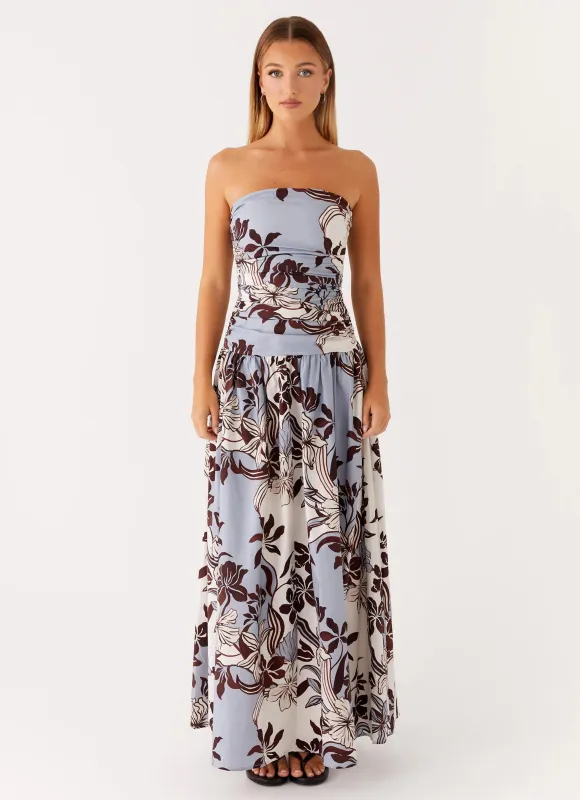 Carmel Maxi Dress - Bluewood Blossom sold by Peppermayo