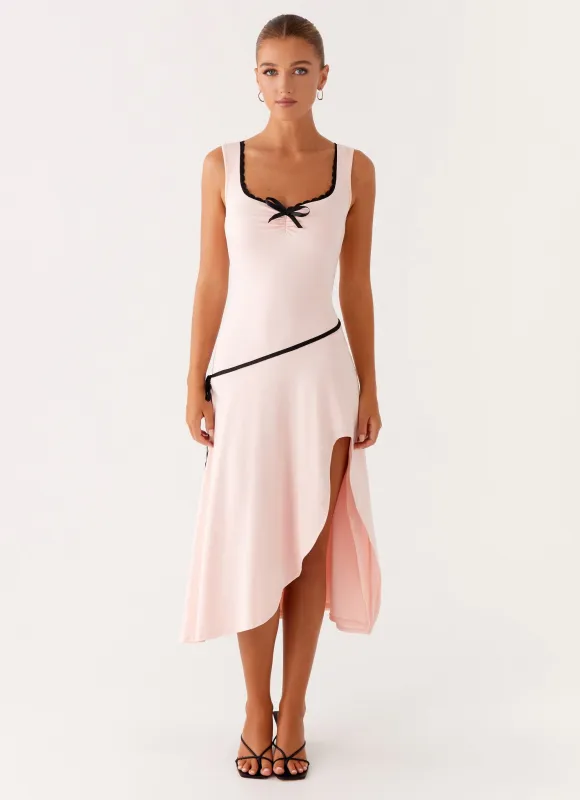 Darlene Midi Dress - Pink sold by Peppermayo