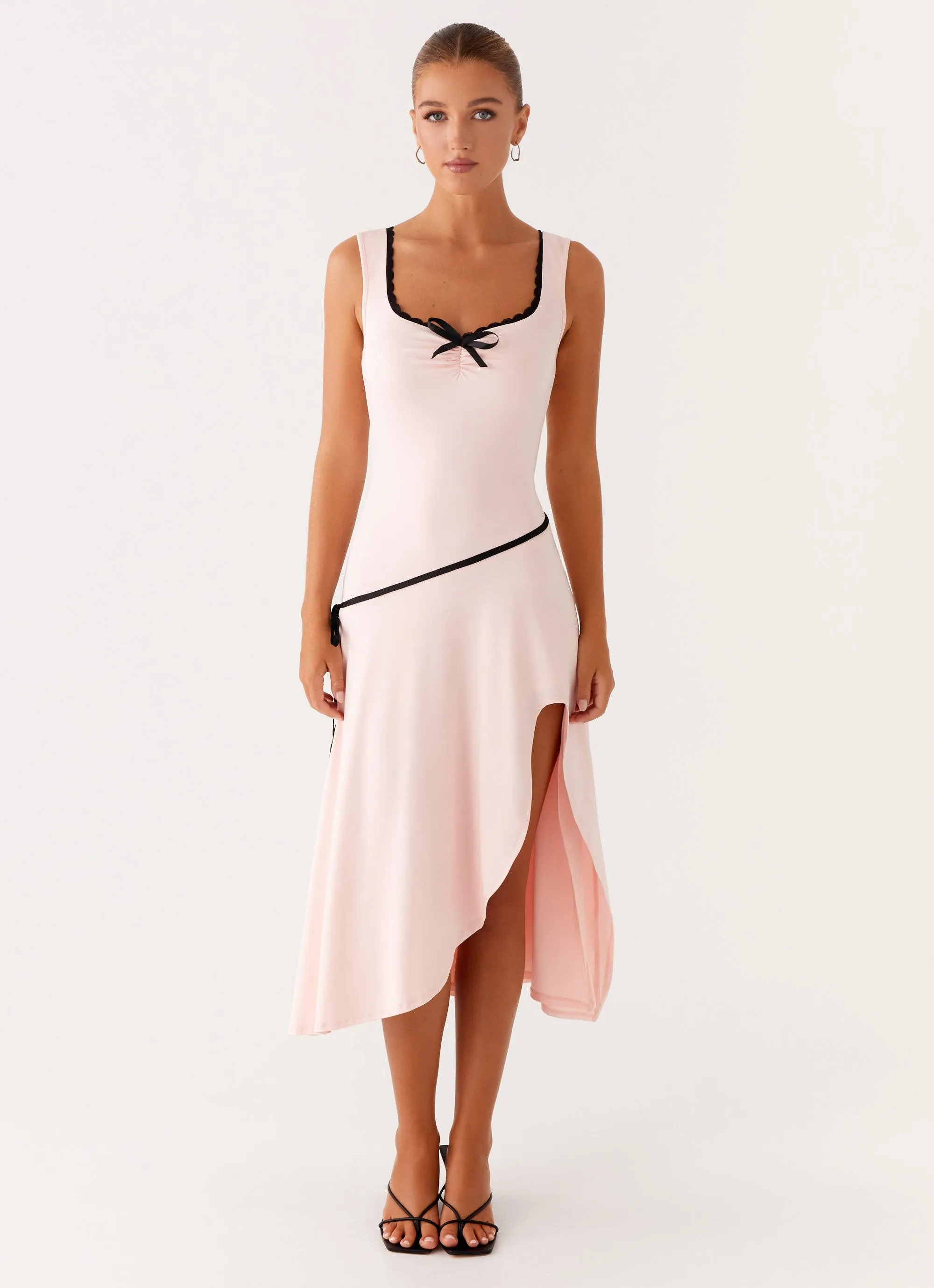 Darlene Midi Dress - Pink sold by Peppermayo