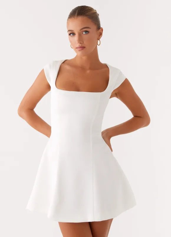 Maryjane Mini Dress - White sold by Peppermayo