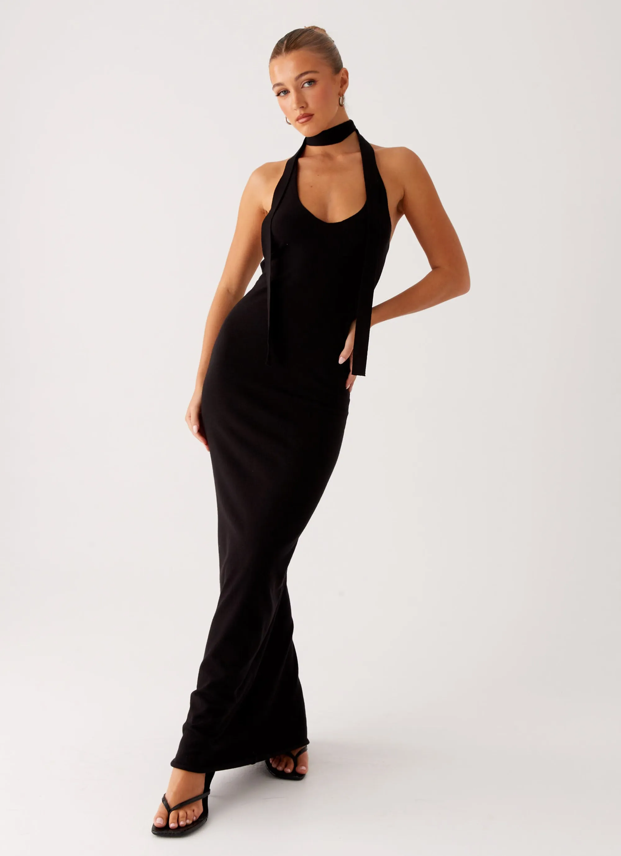 Eddie Knit Maxi Dress - Black sold by Peppermayo product image thumbnail 3