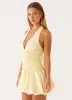 Dimi Bubble Mini Dress - Yellow sold by Peppermayo