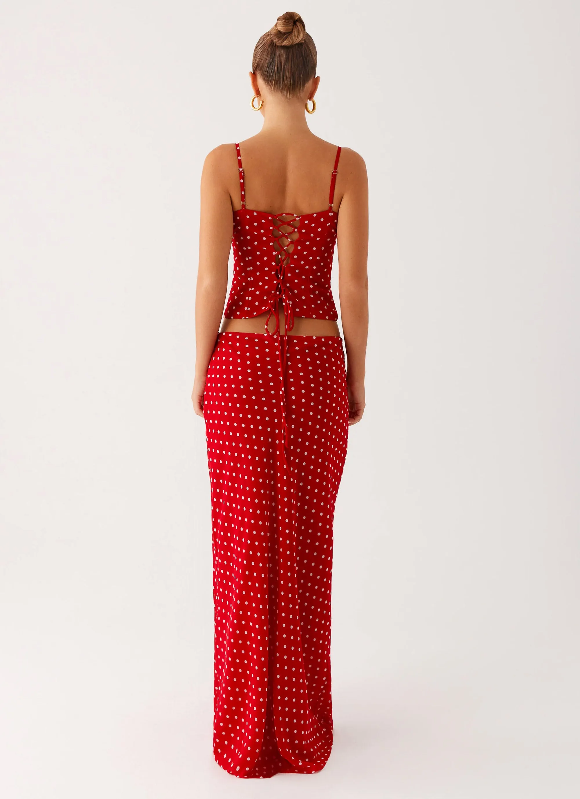 Bendita Maxi Skirt - Red Polka Dot sold by Peppermayo product image thumbnail 4