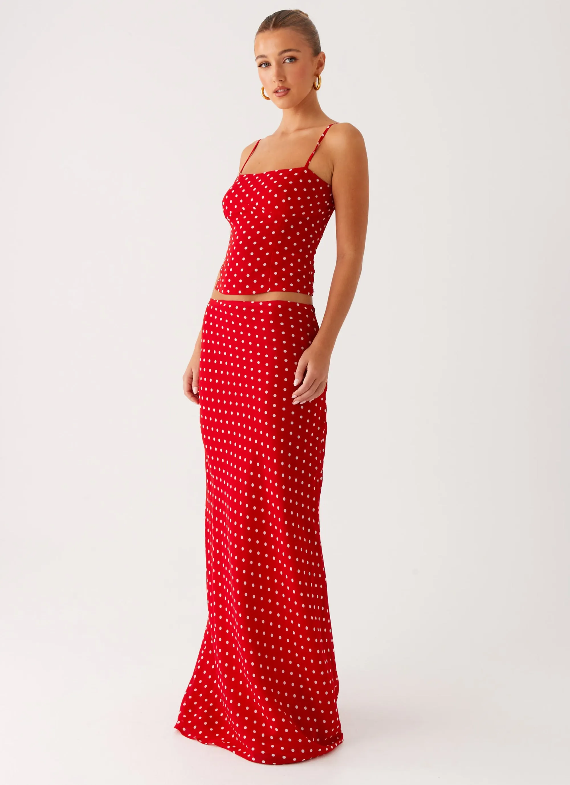 Bendita Maxi Skirt - Red Polka Dot sold by Peppermayo product image thumbnail 5