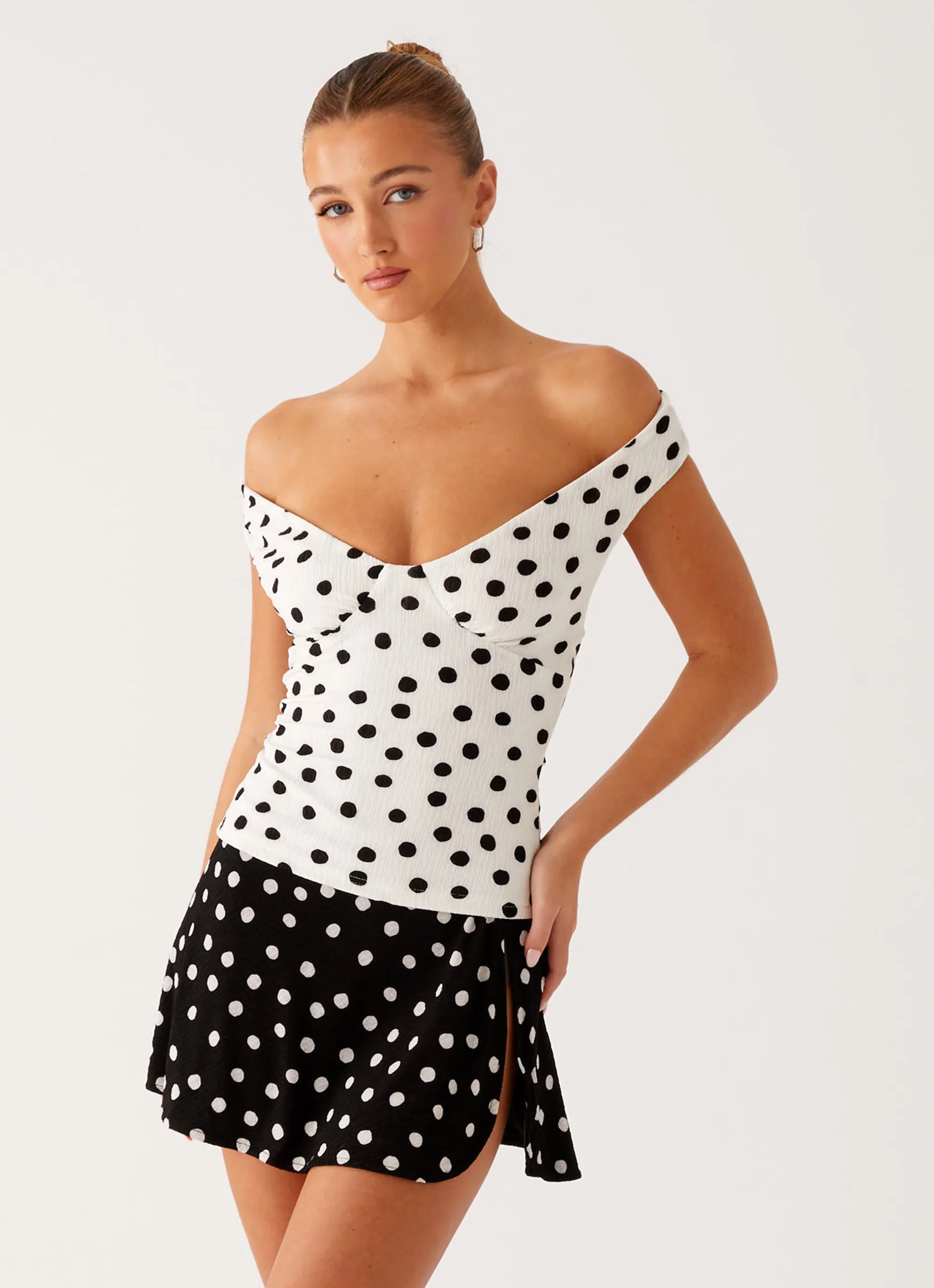 Rylie Top - White Polka Dot sold by Peppermayo product image thumbnail 2
