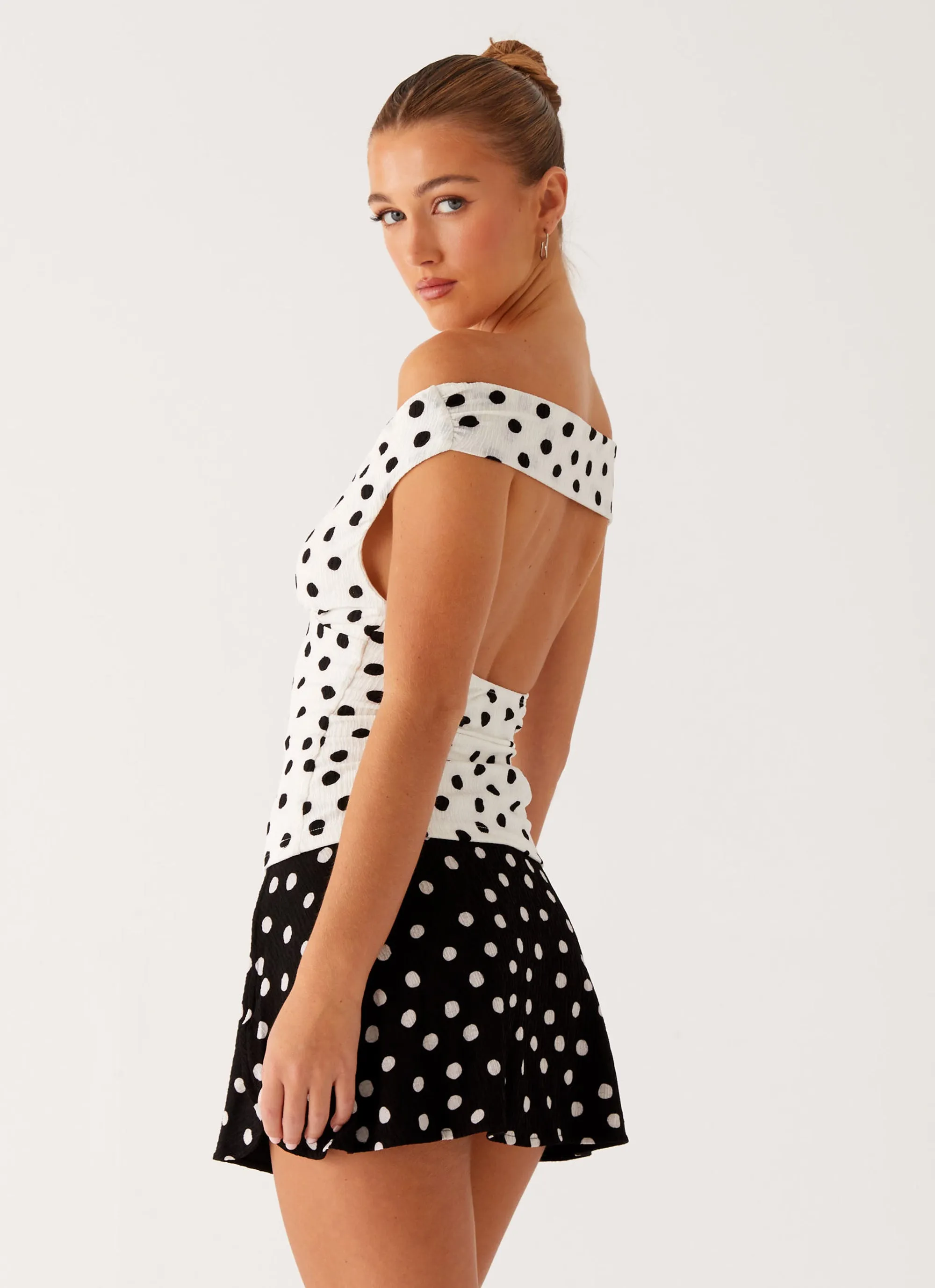 Rylie Top - White Polka Dot sold by Peppermayo product image thumbnail 3