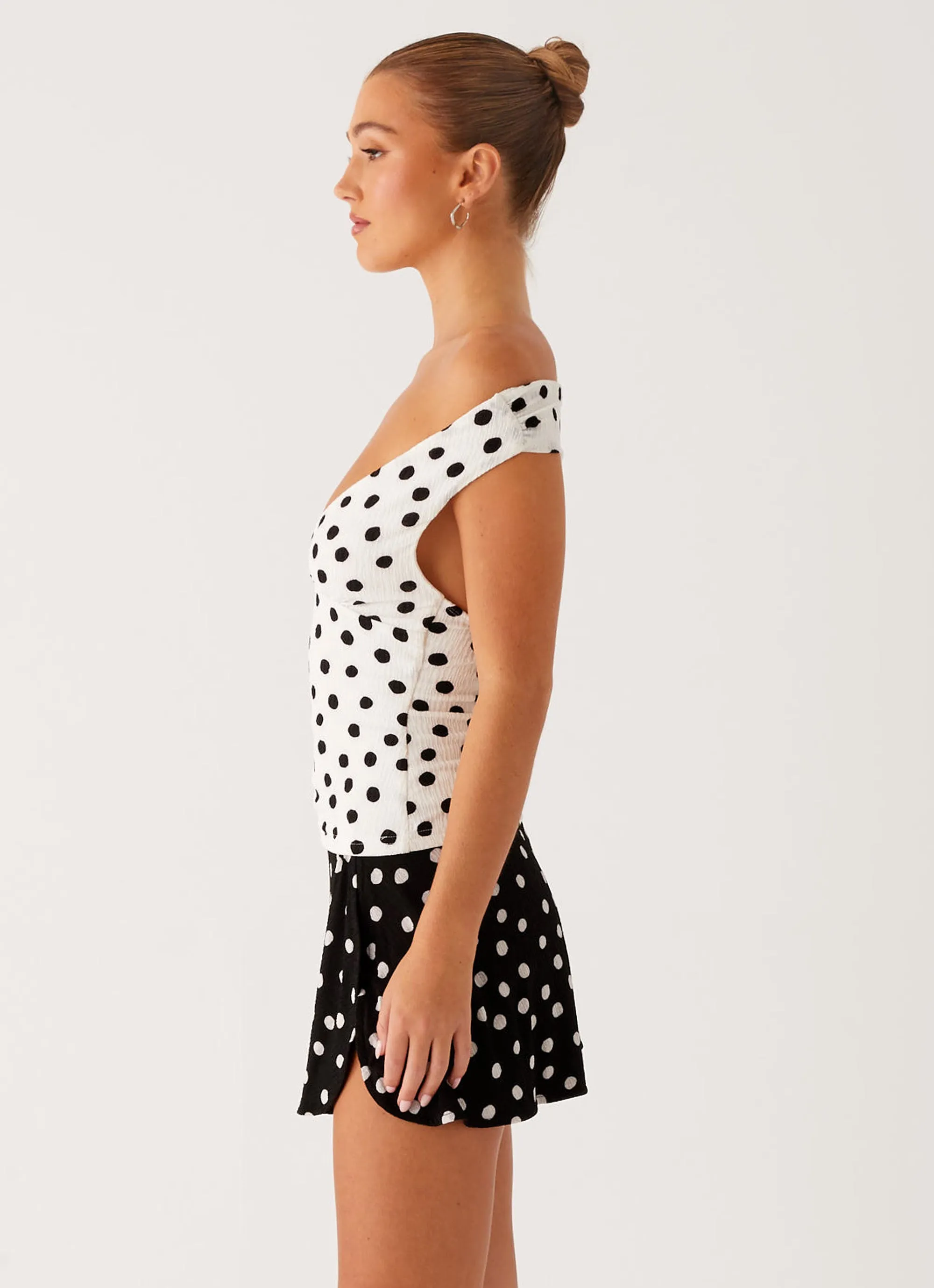 Rylie Top - White Polka Dot sold by Peppermayo product image thumbnail 5