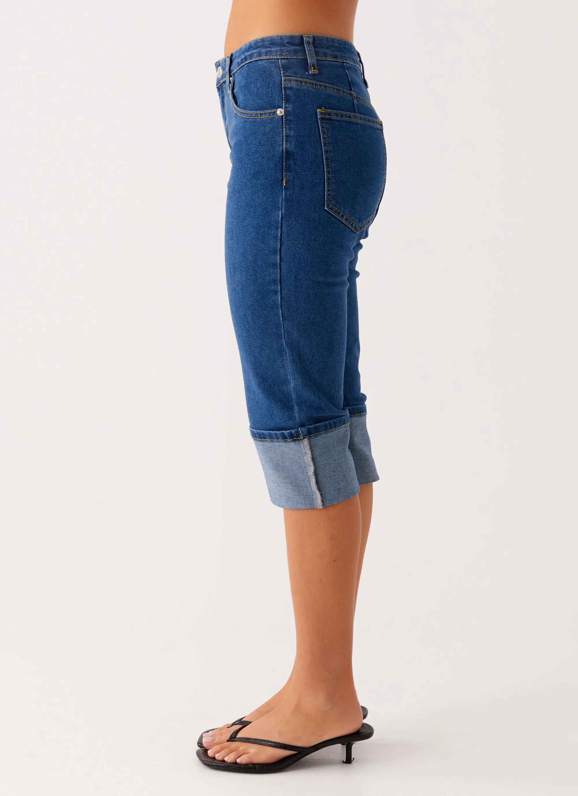 Saylor Denim Capri Jeans - Indigo sold by Peppermayo product image thumbnail 5