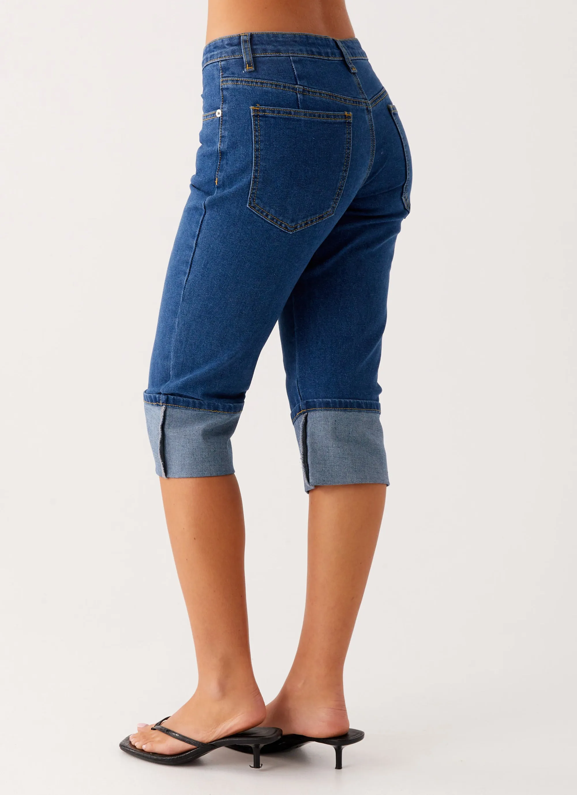 Saylor Denim Capri Jeans - Indigo sold by Peppermayo product image thumbnail 4