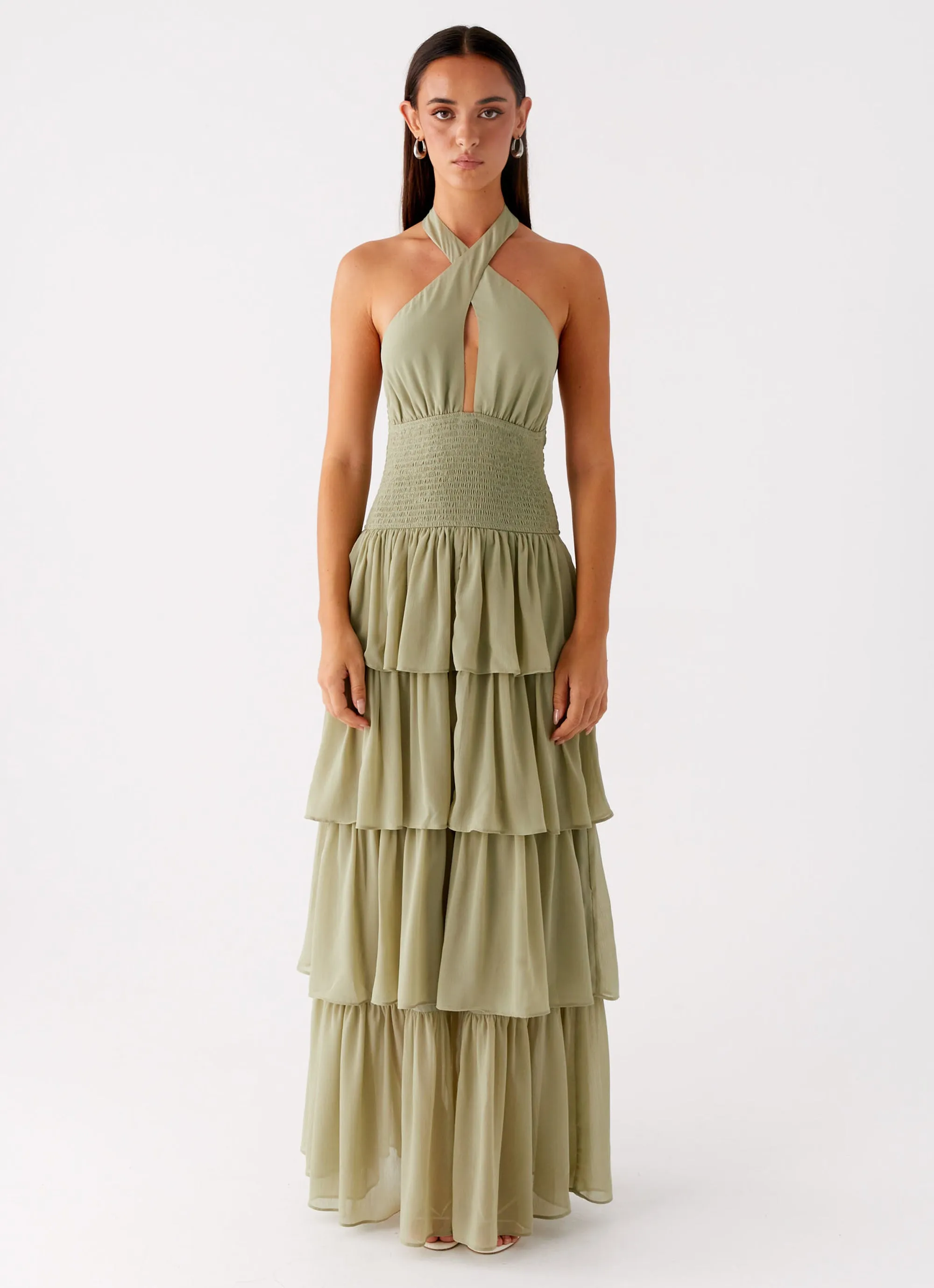Salma Maxi Dress - Sage sold by Peppermayo