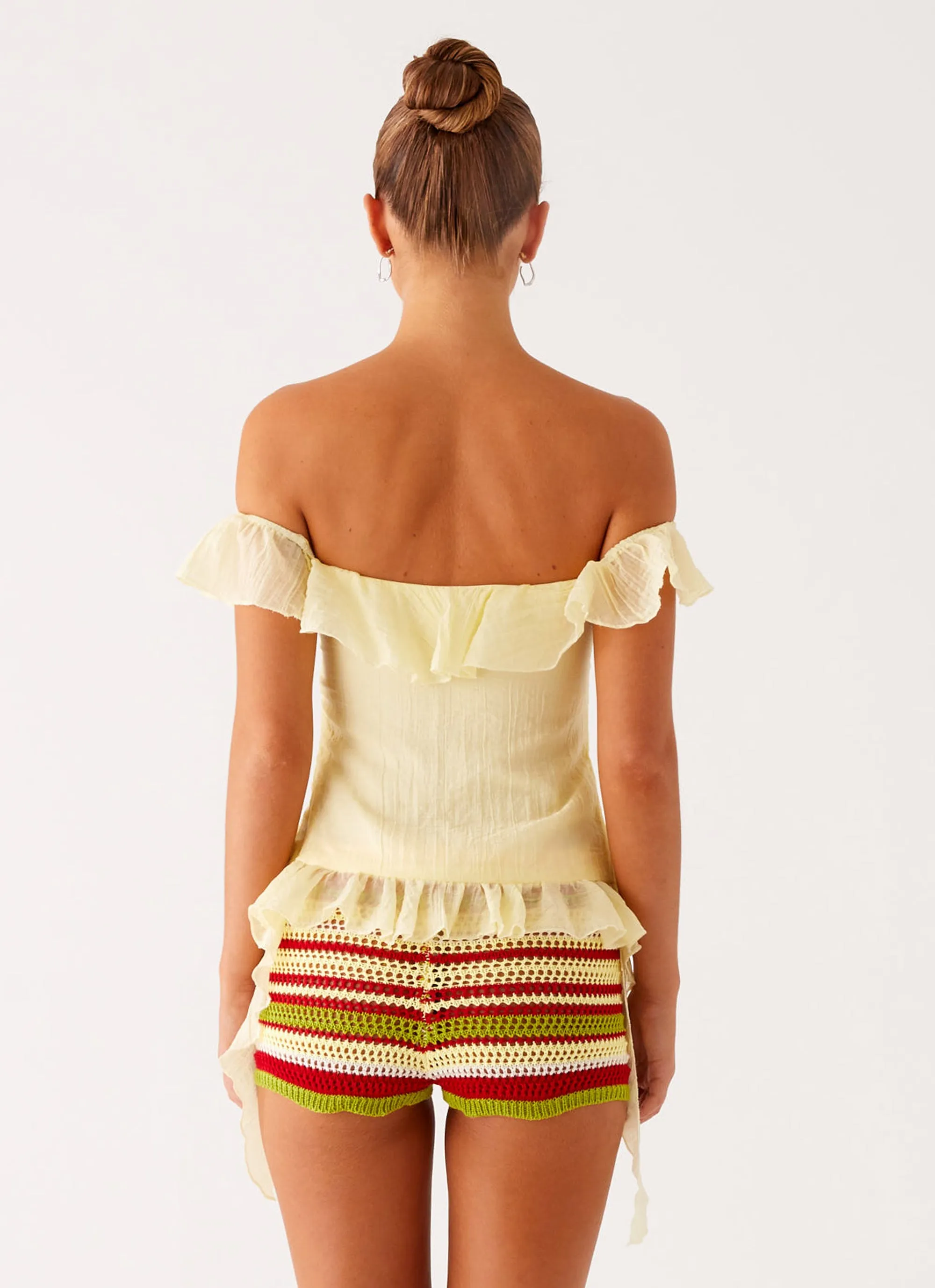 Dylan Off Shoulder Top - Yellow sold by Peppermayo product image thumbnail 4