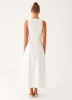 Tamsin Linen Maxi Dress - White sold by Peppermayo