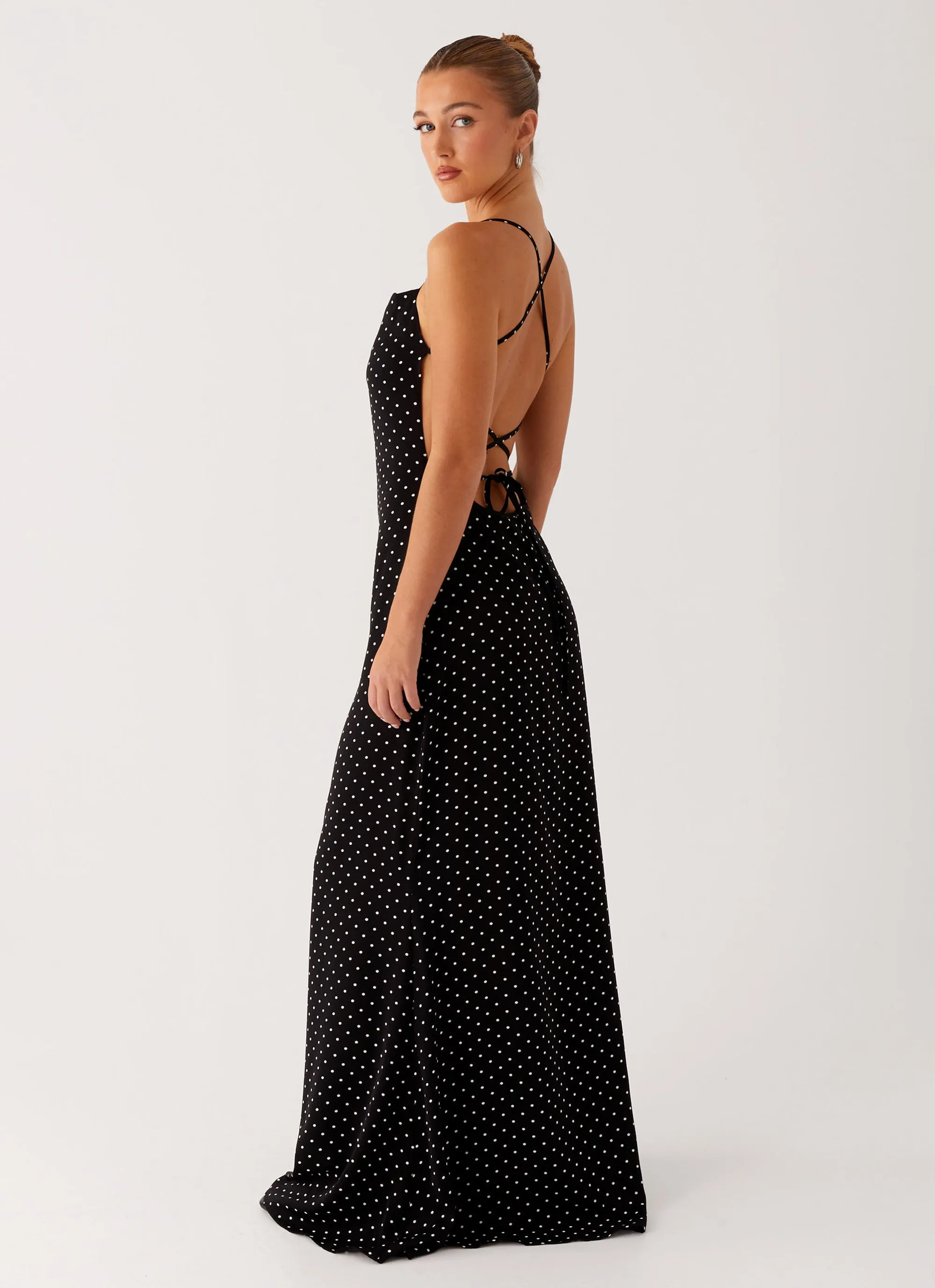 Purely Maxi Dress - Black Polka Dot sold by Peppermayo product image thumbnail 3