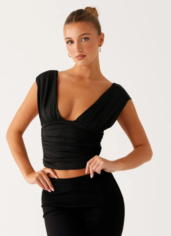 Beyond Measure Top - Black sold by Peppermayo