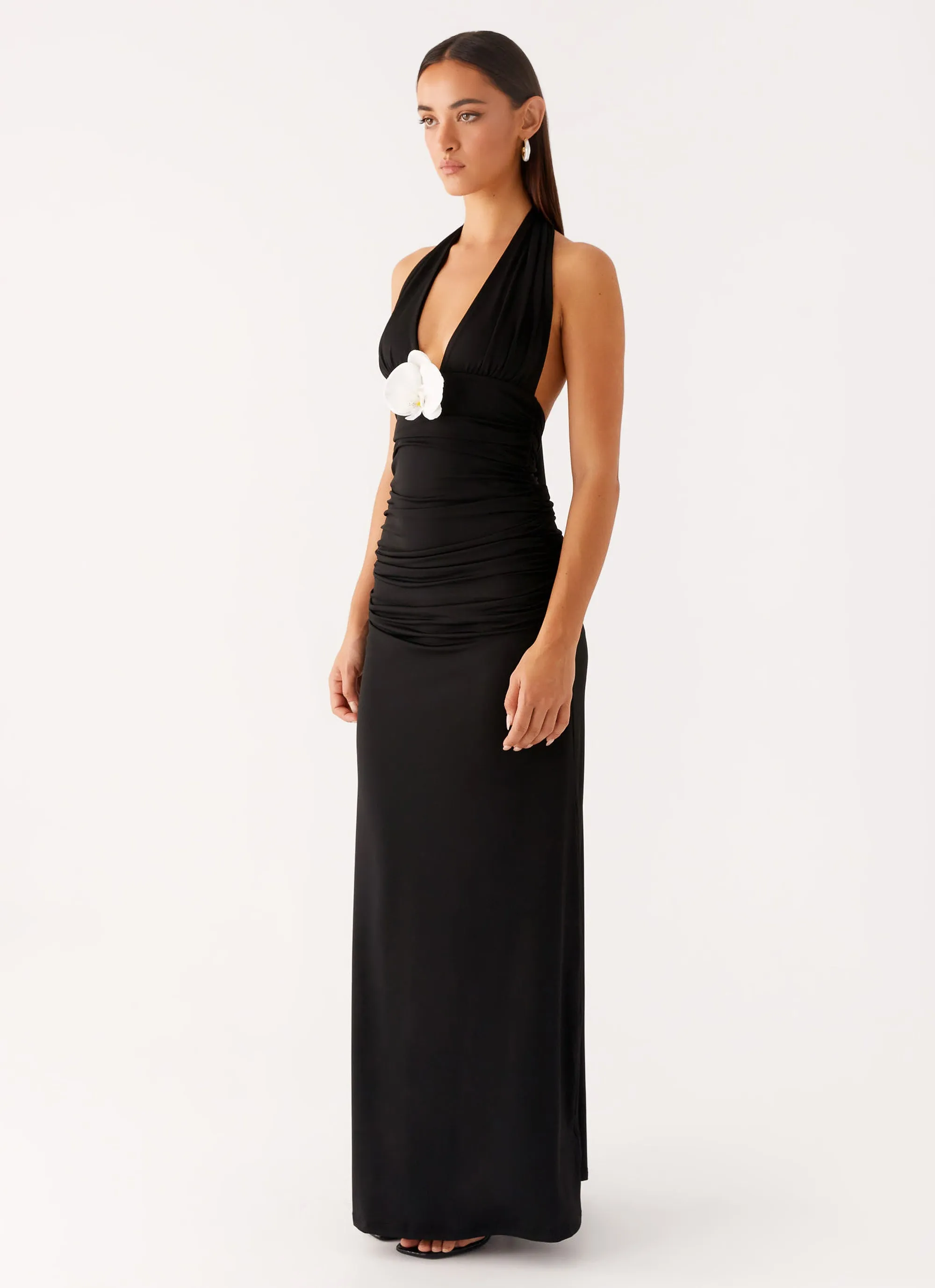 Adalie Halter Neck Midi Dress - Black sold by Peppermayo product image thumbnail 5