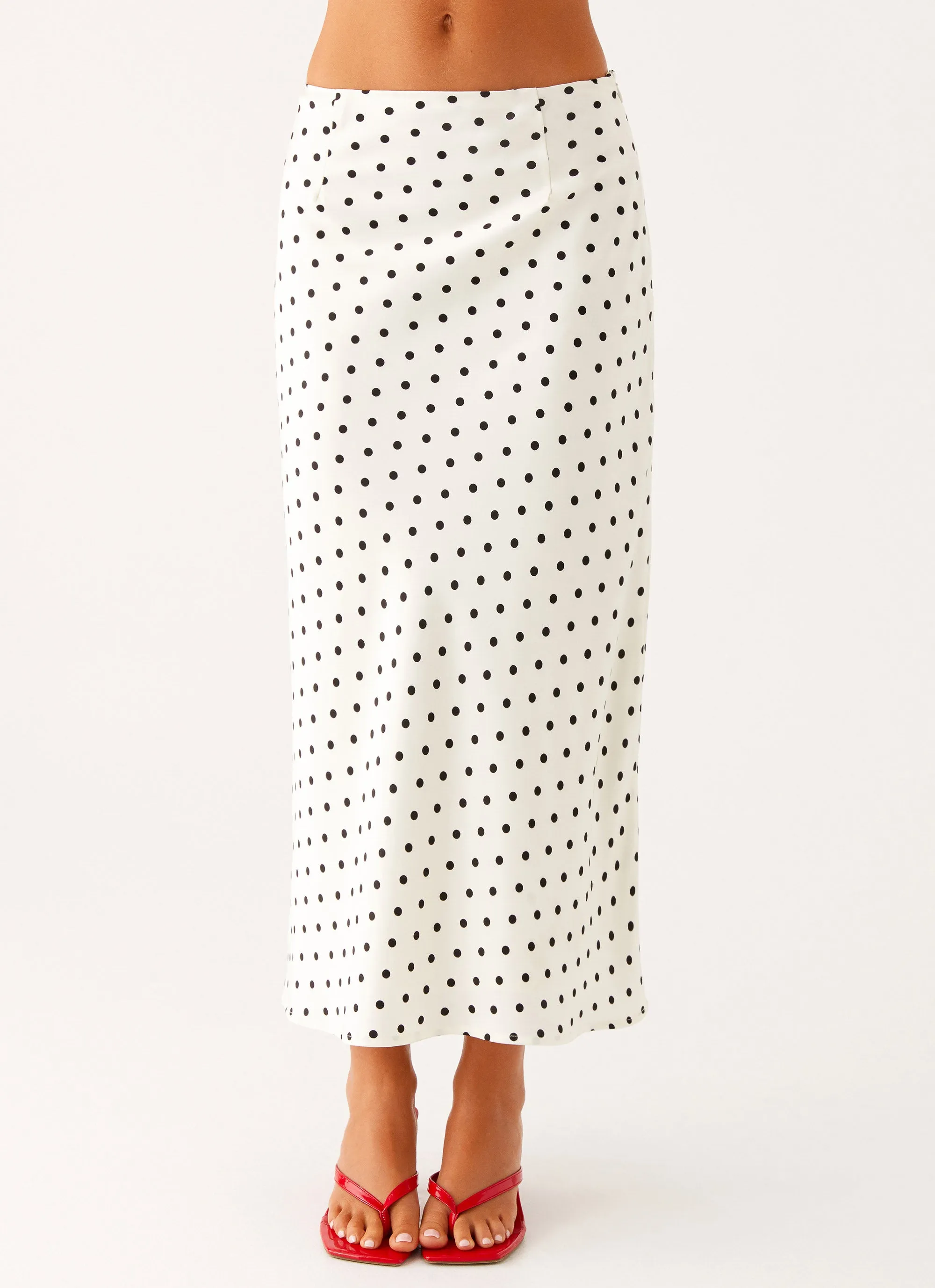Breanne Midi Skirt - White Polka Dot sold by Peppermayo product image thumbnail 4
