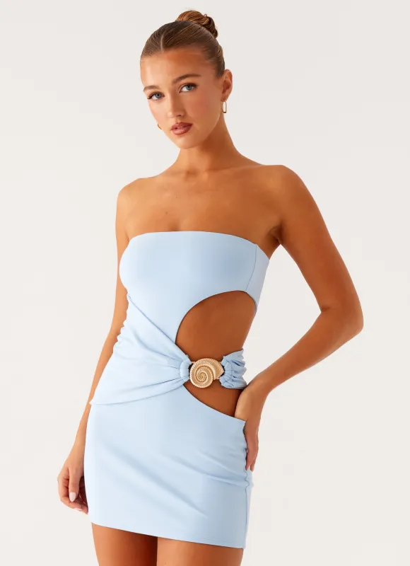 So Iconic Mini Dress - Blue sold by Peppermayo