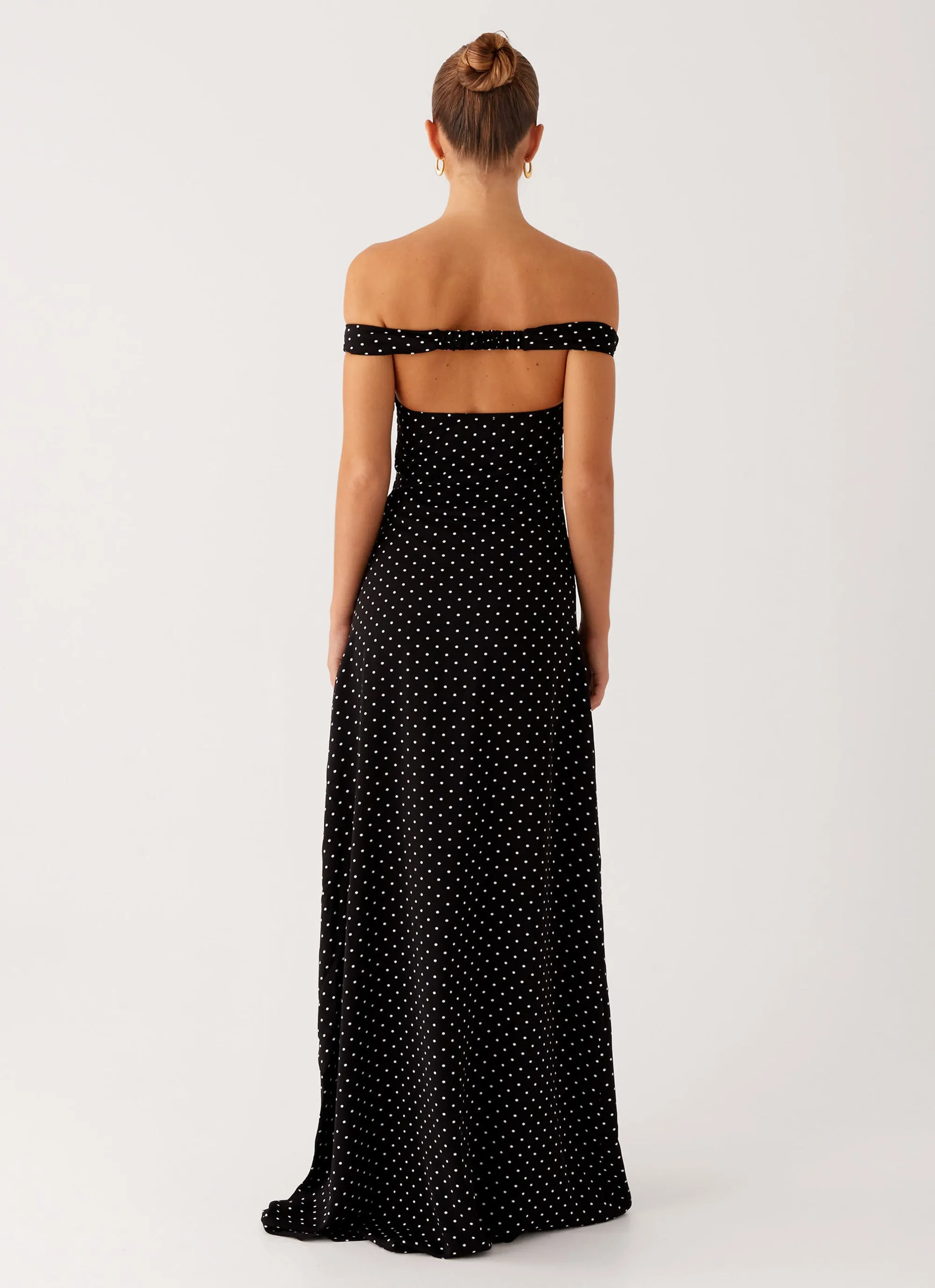 Melany Maxi Dress - Black Polka Dot sold by Peppermayo product image thumbnail 3